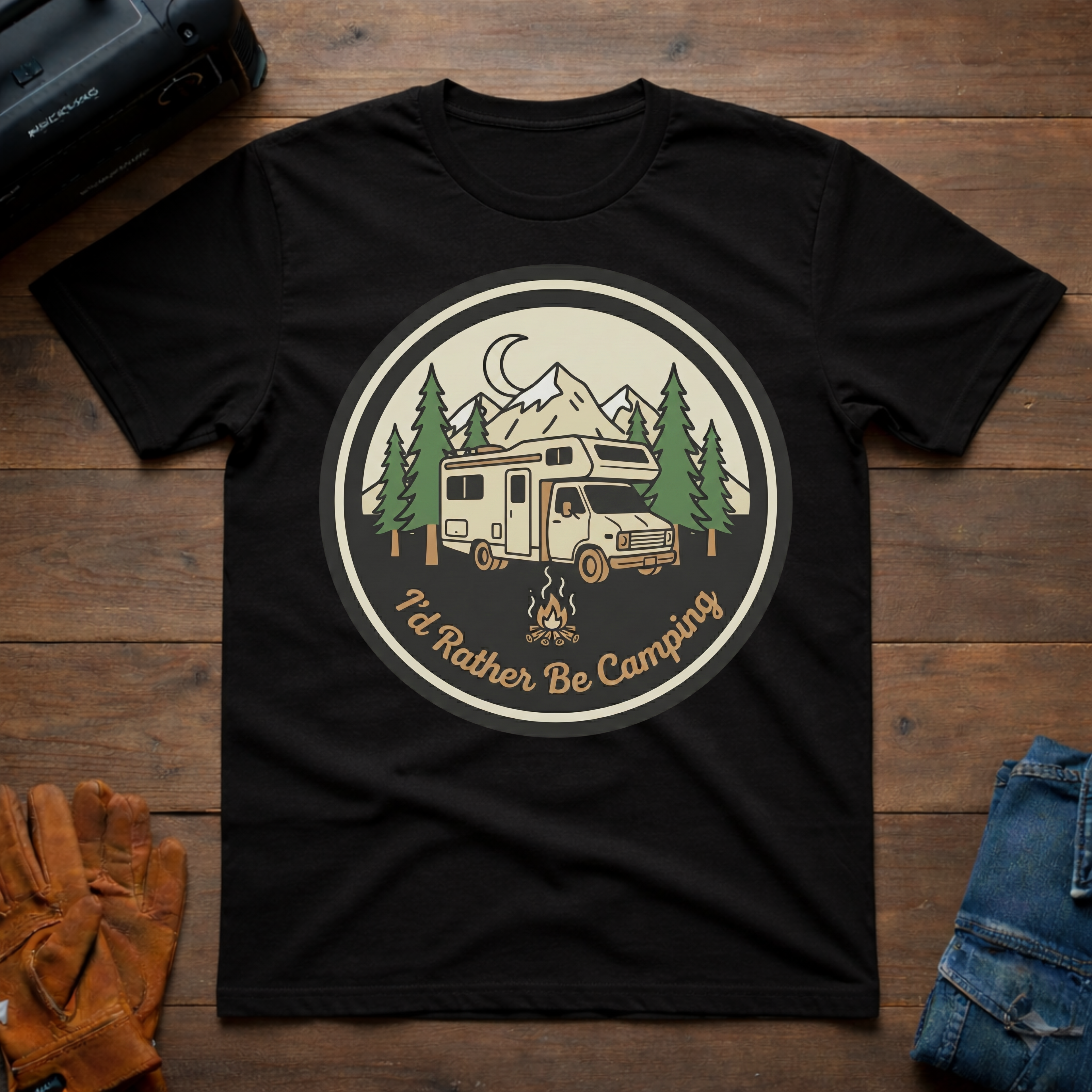 I'd rather be camping RV T-Shirt