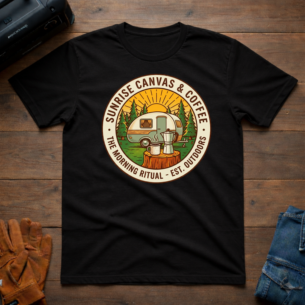 Sunrise Canvas & Coffee Trailer T-Shirt