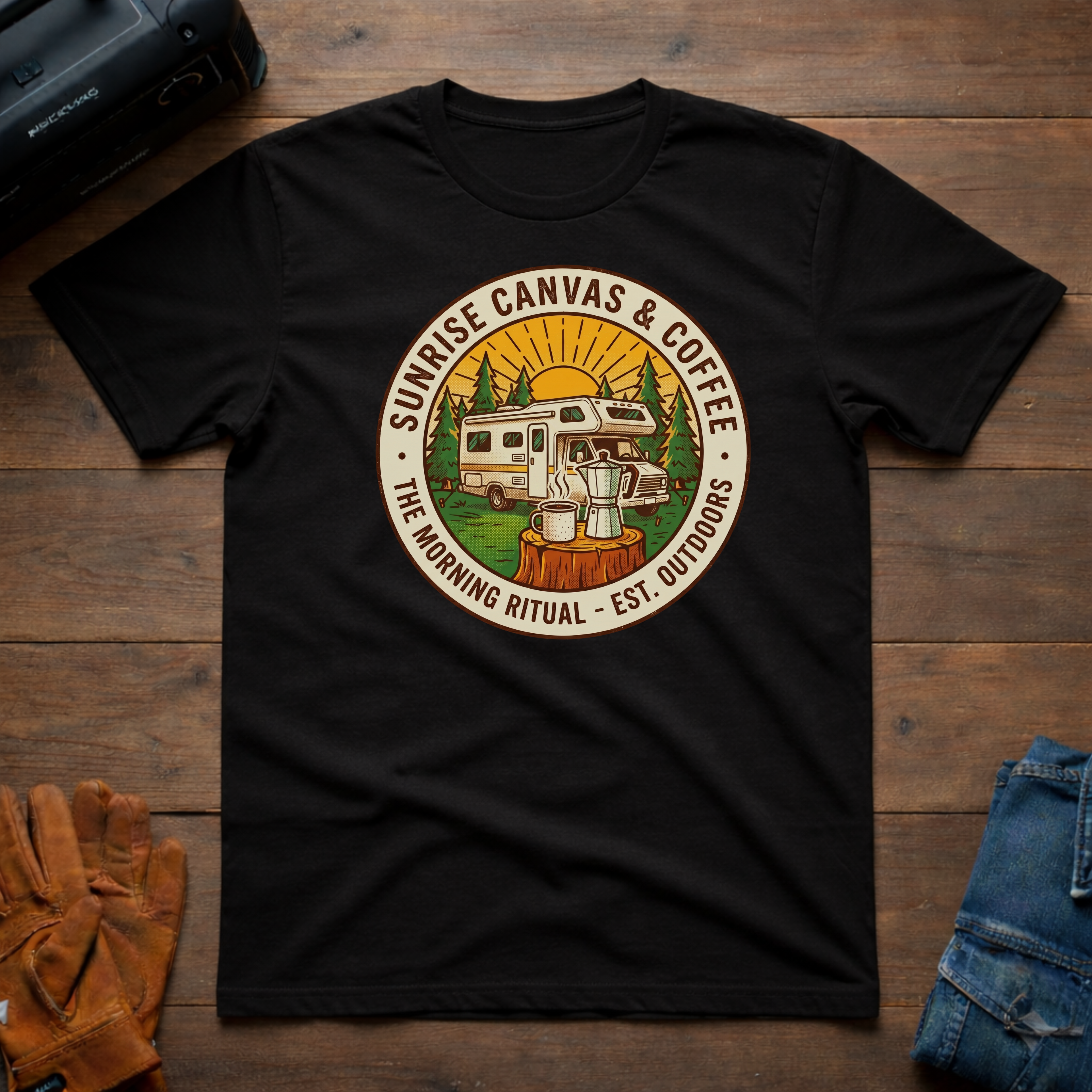 Sunrise Canvas & Coffee RV T-Shirt