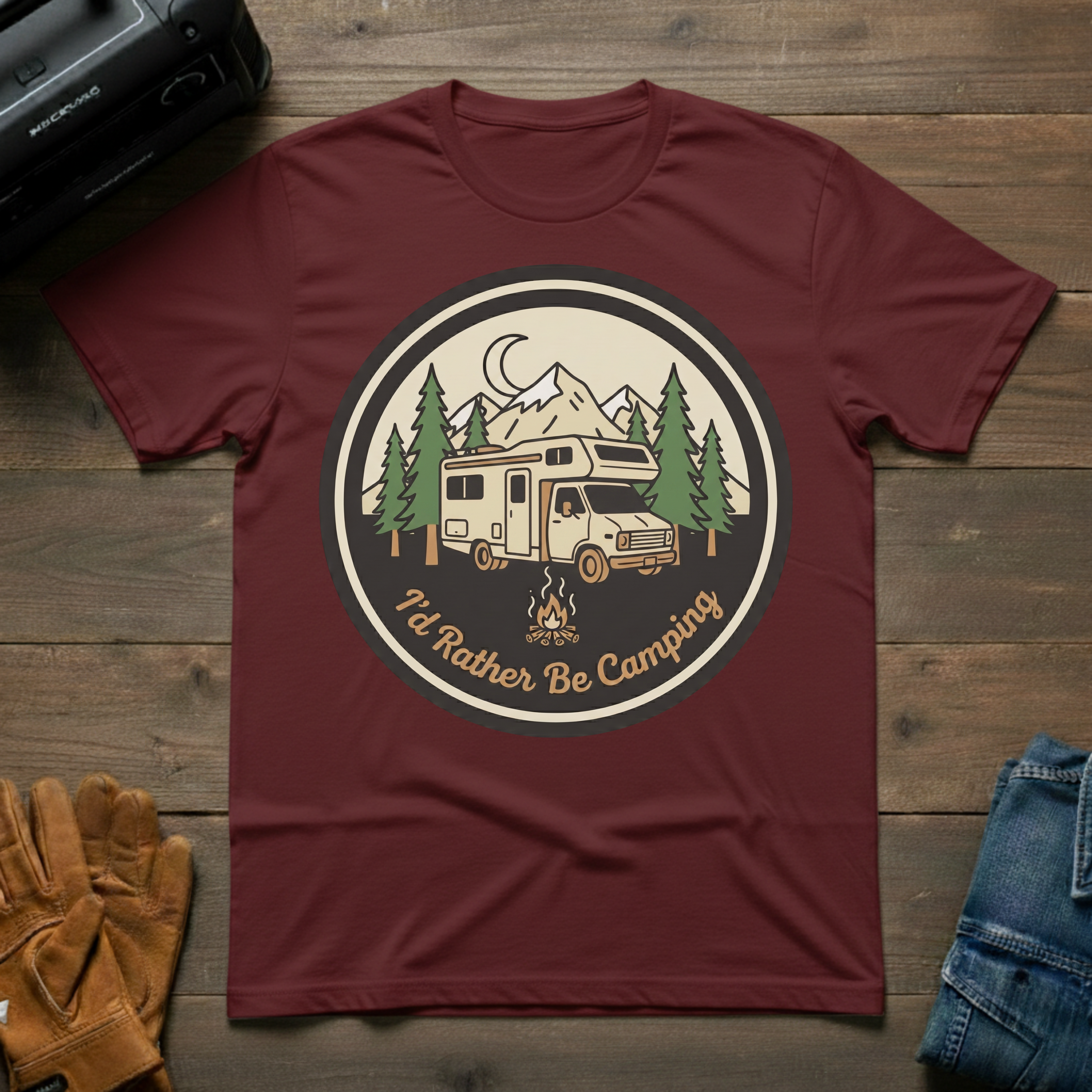 I'd rather be camping RV T-Shirt