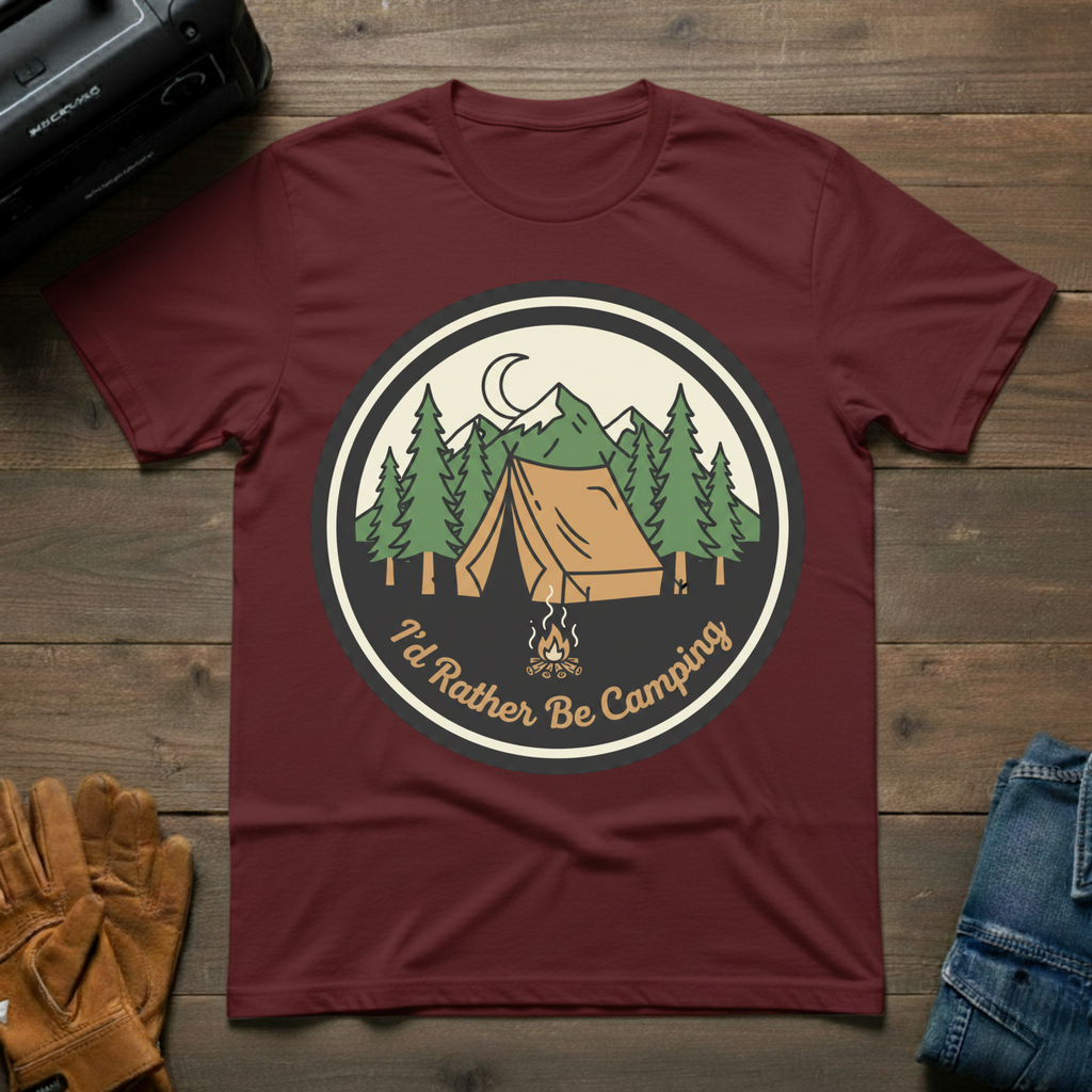 I'd rather be camping Tent T-Shirt