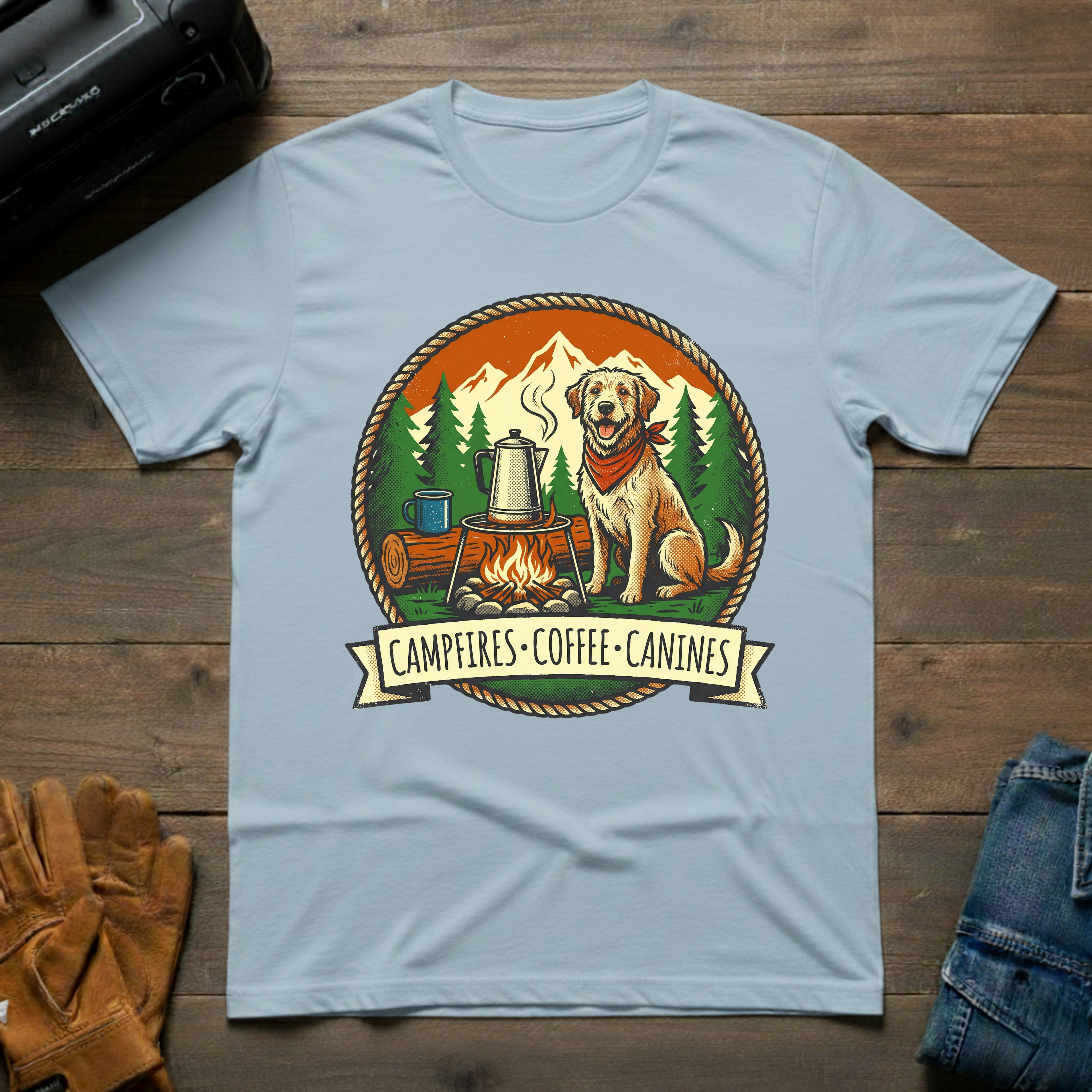 Campfires - Coffee - Canines T-Shirt