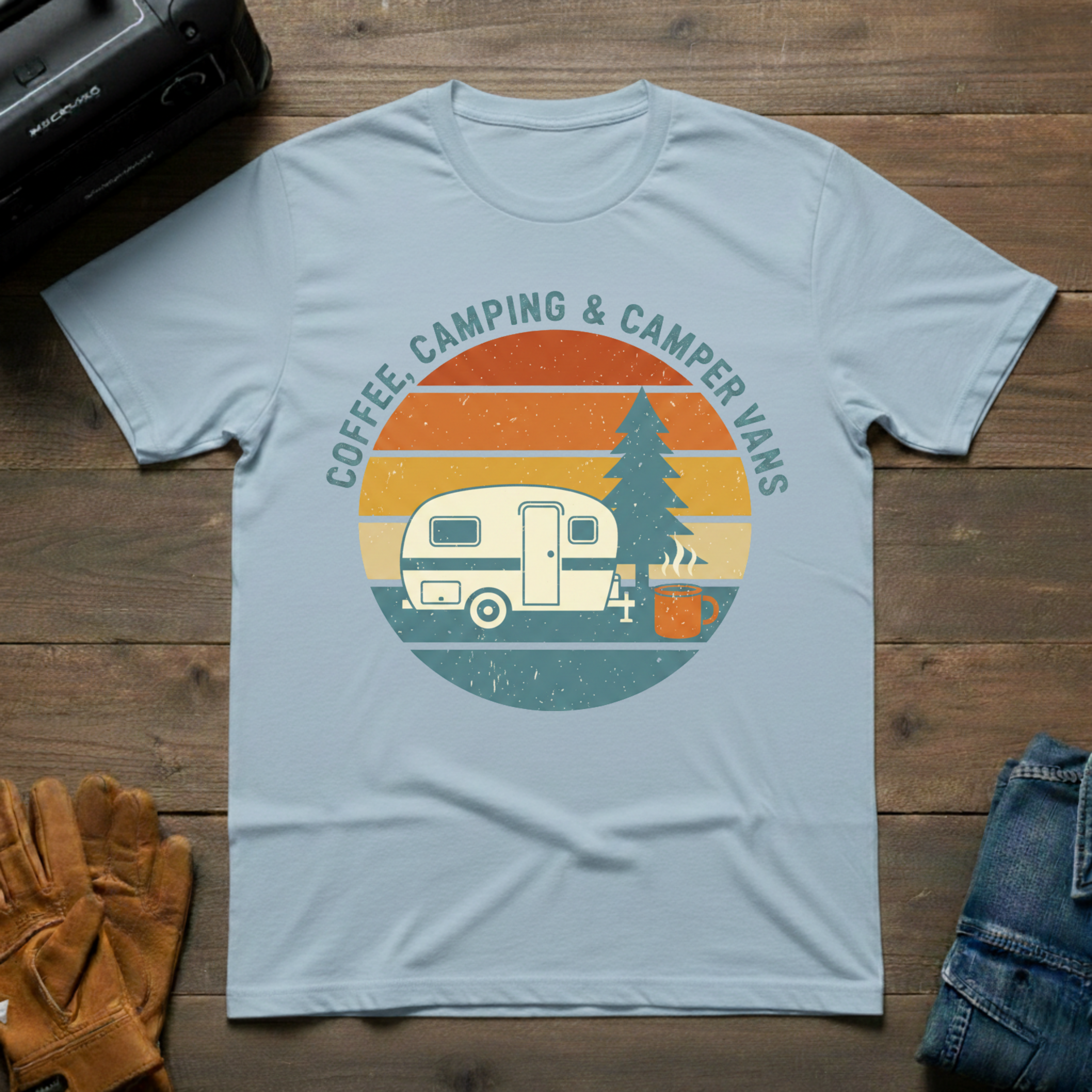 Coffee, Camping and Camper Vans T-Shirt