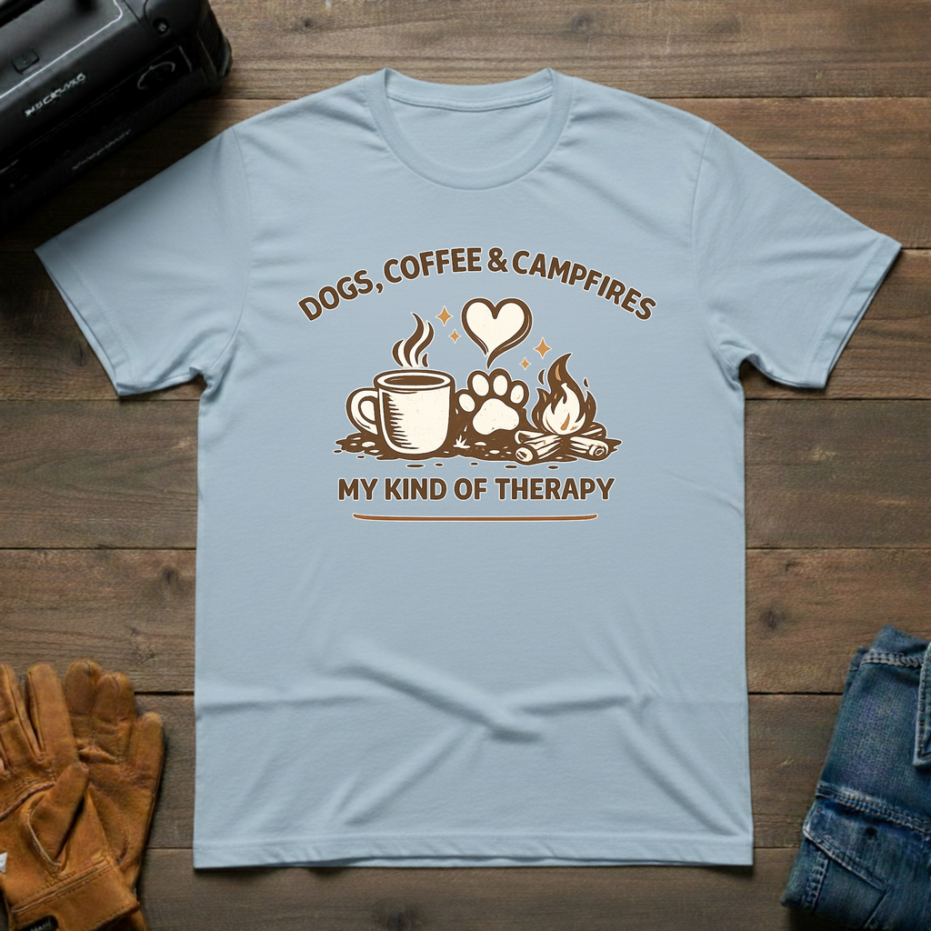 Dogs, Coffee & Campfires T-Shirt