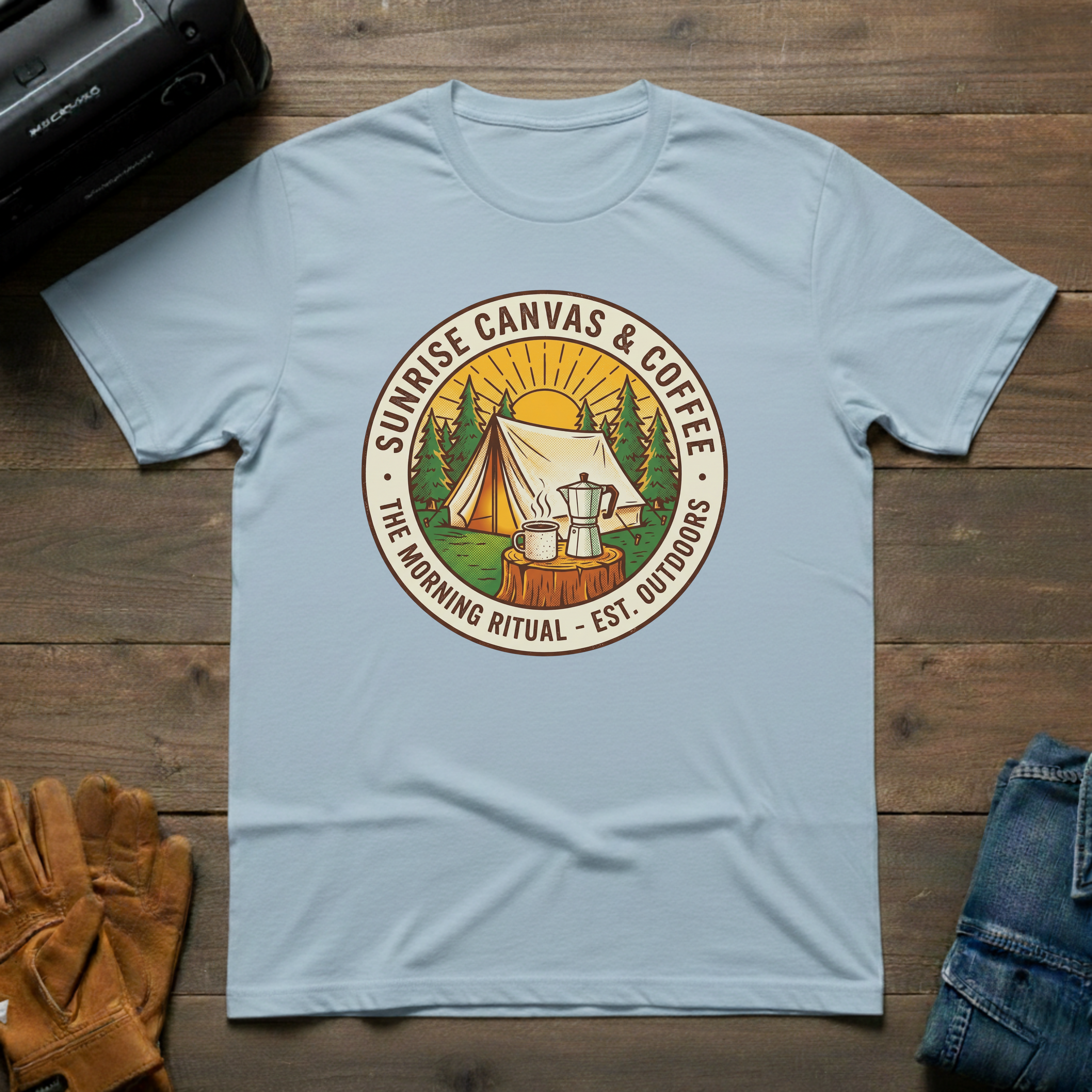 Sunrise Canvas & Coffee T-Shirt