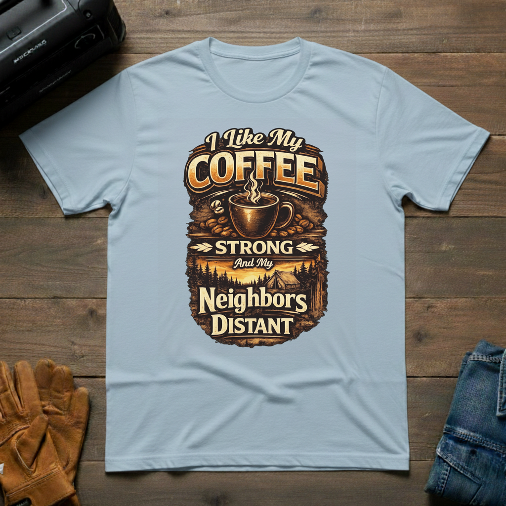 I Like My Coffee Strong Tent T-Shirt