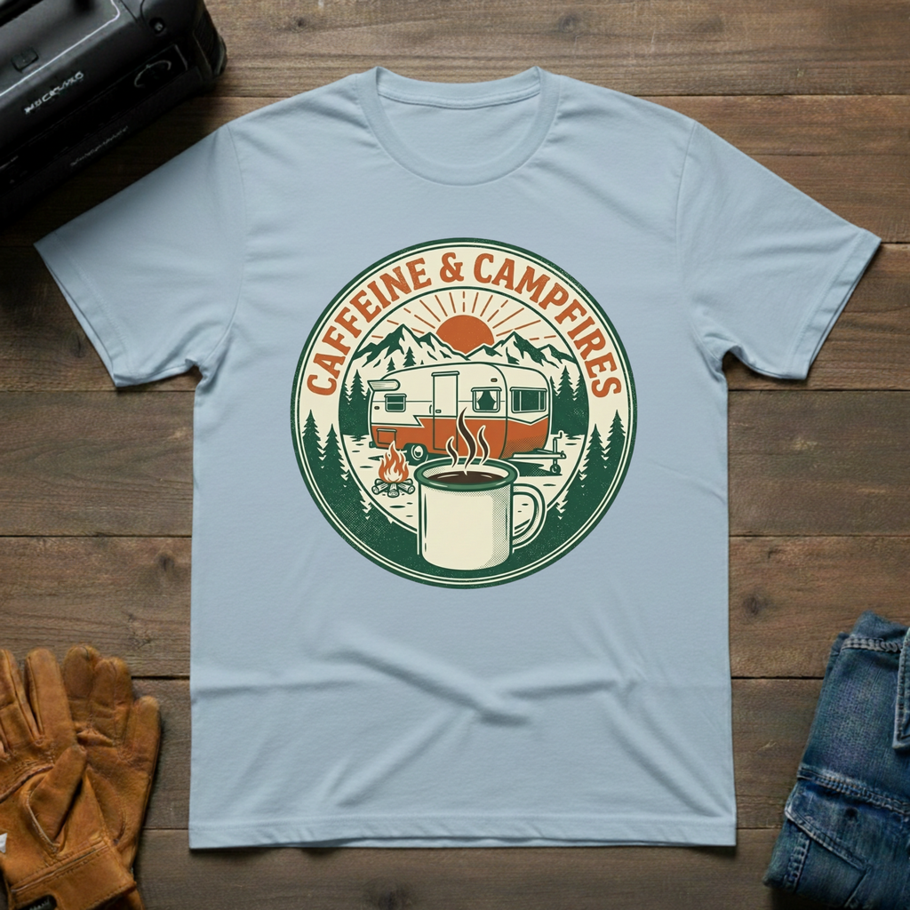 Caffeine & Campfires T-Shirt