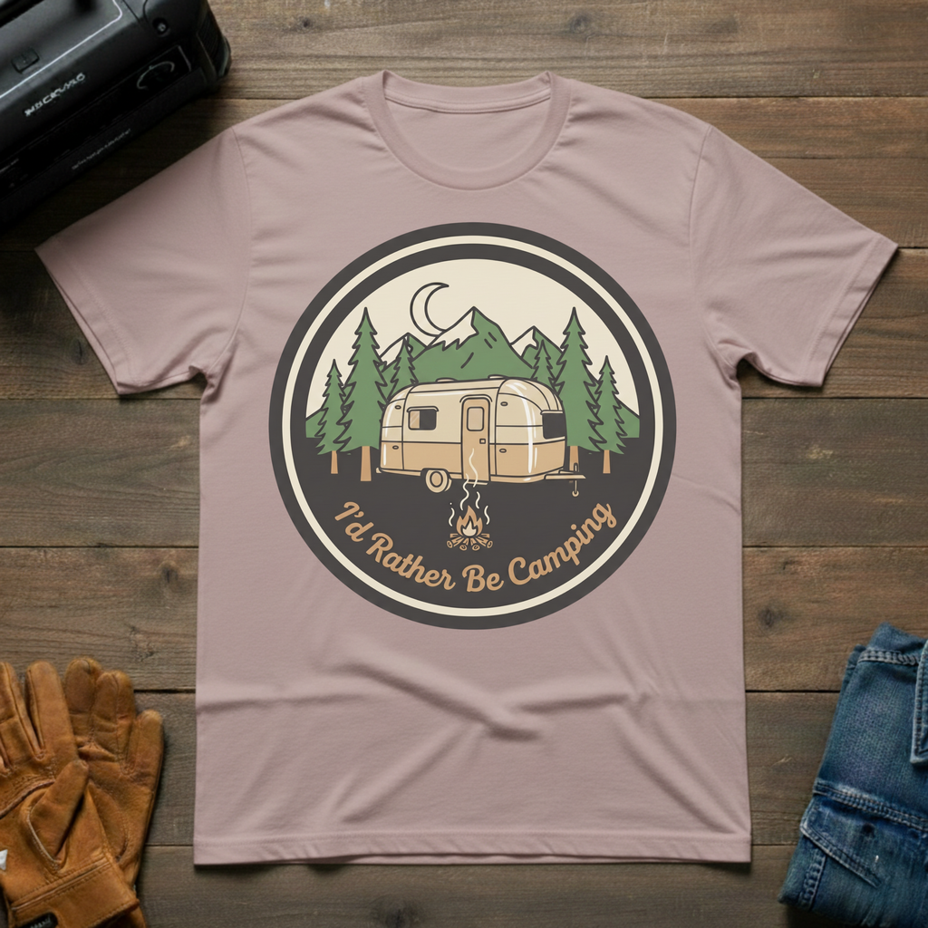 I'd rather be camping Trailer T-Shirt