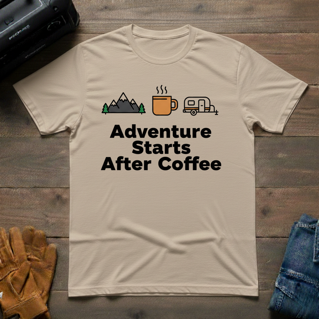 Adventure Starts After Coffee T-Shirt