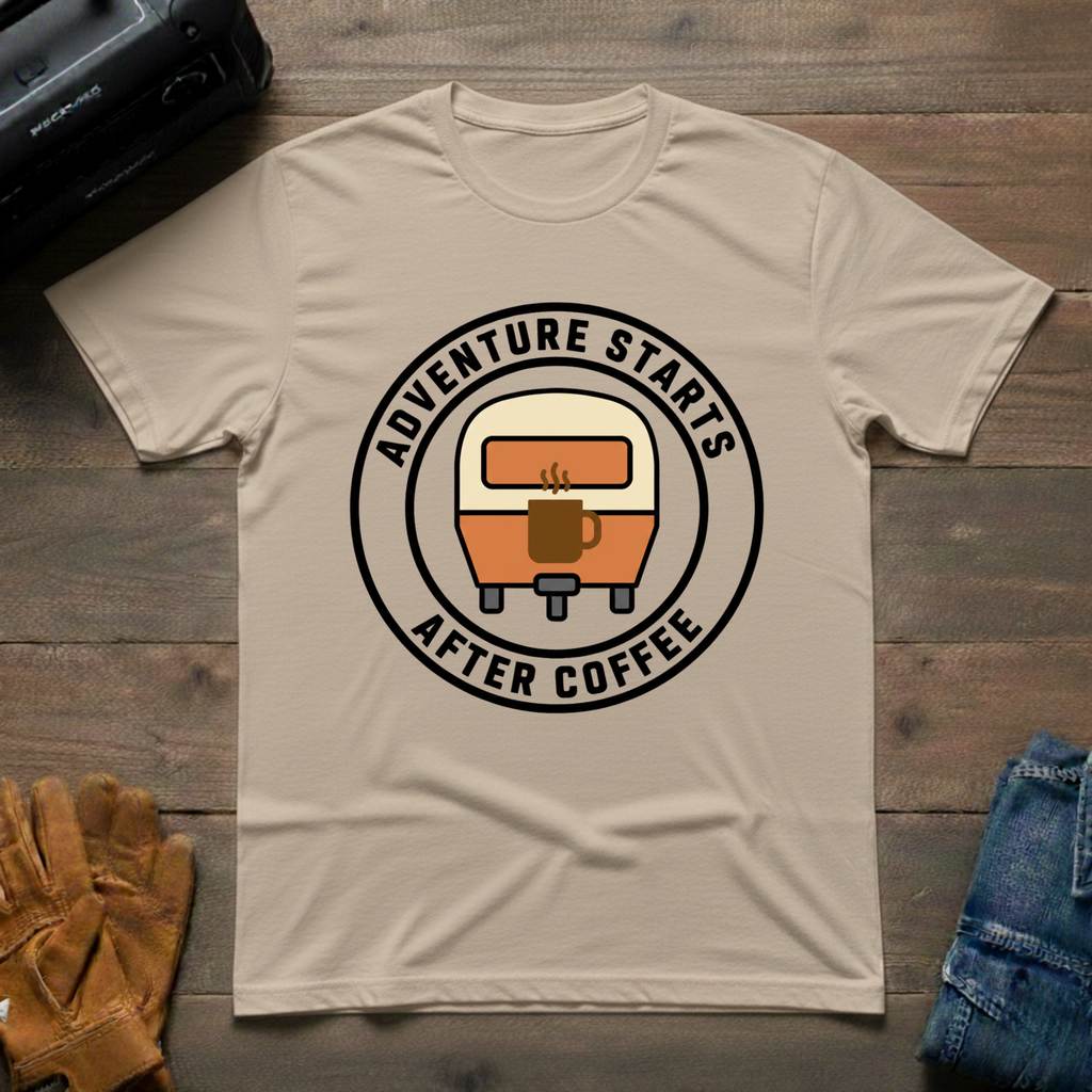 Adventure Starts After Coffee T-Shirt