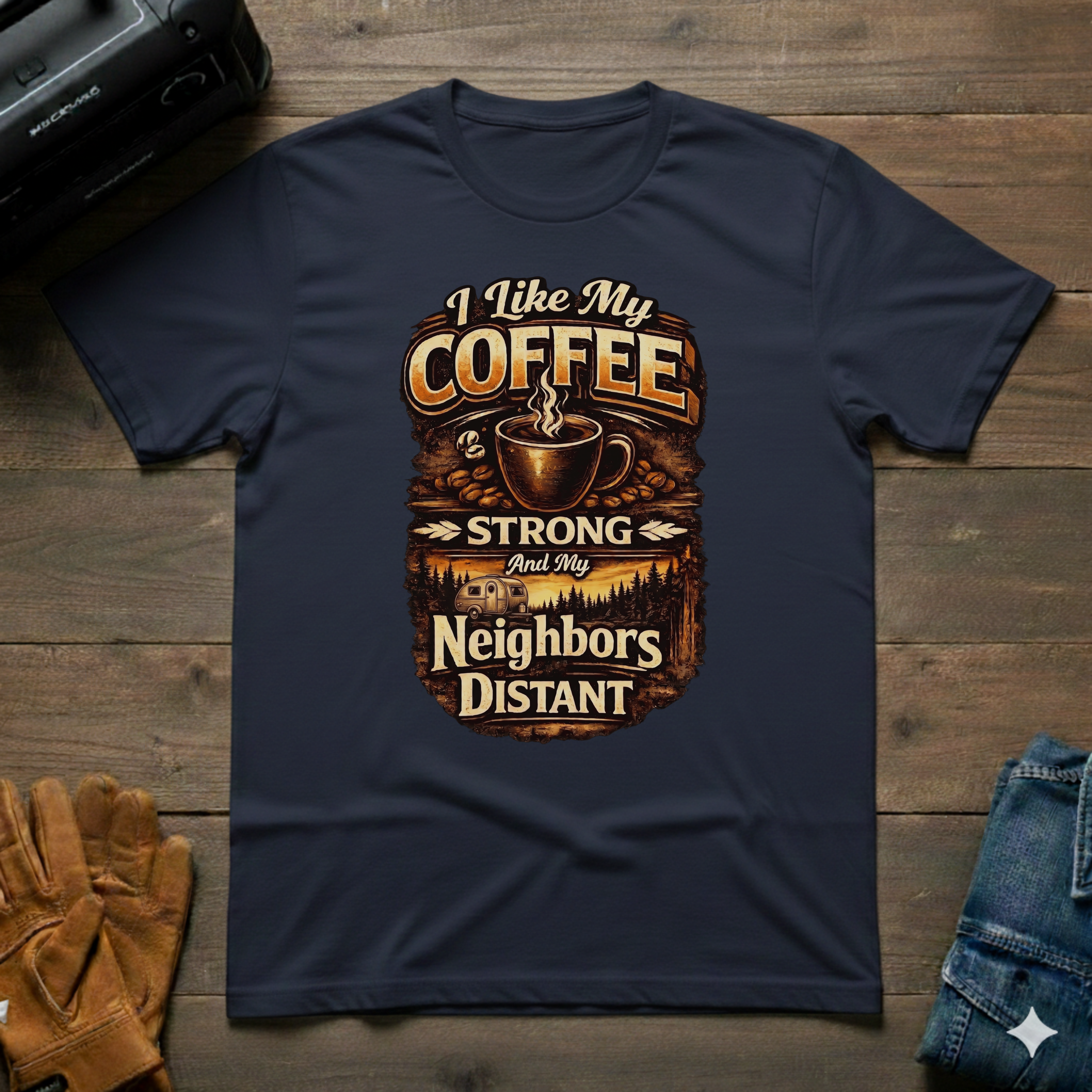 I Like My Coffee Strong Trailer T-Shirt