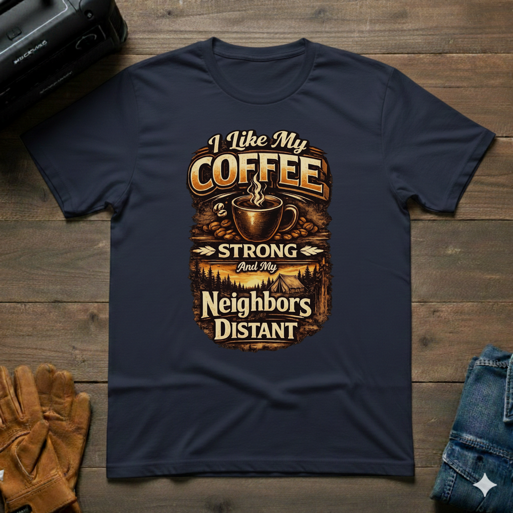 I Like My Coffee Strong Tent T-Shirt