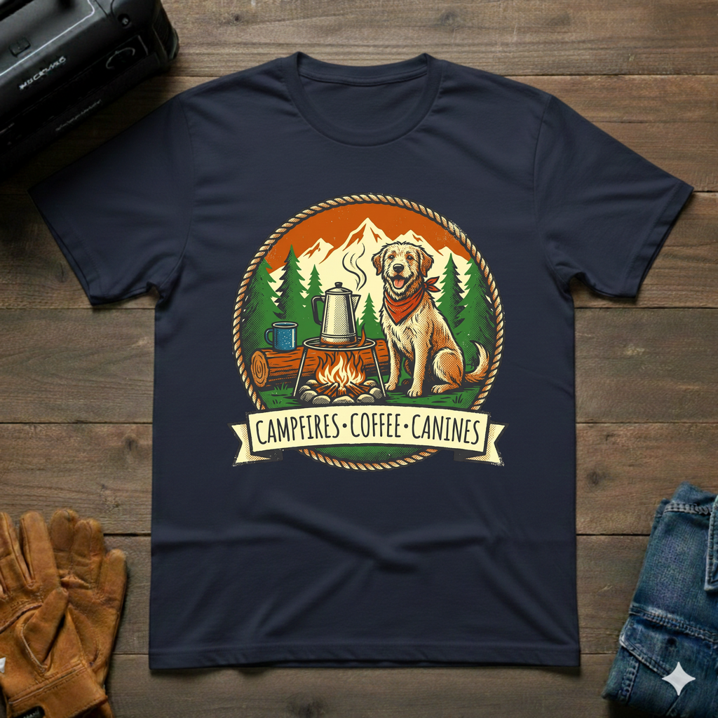 Campfires - Coffee - Canines T-Shirt