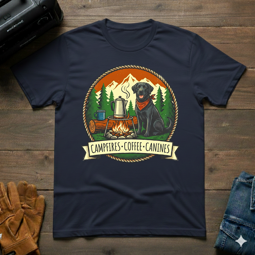Campfires - Coffee - Canines T-Shirt