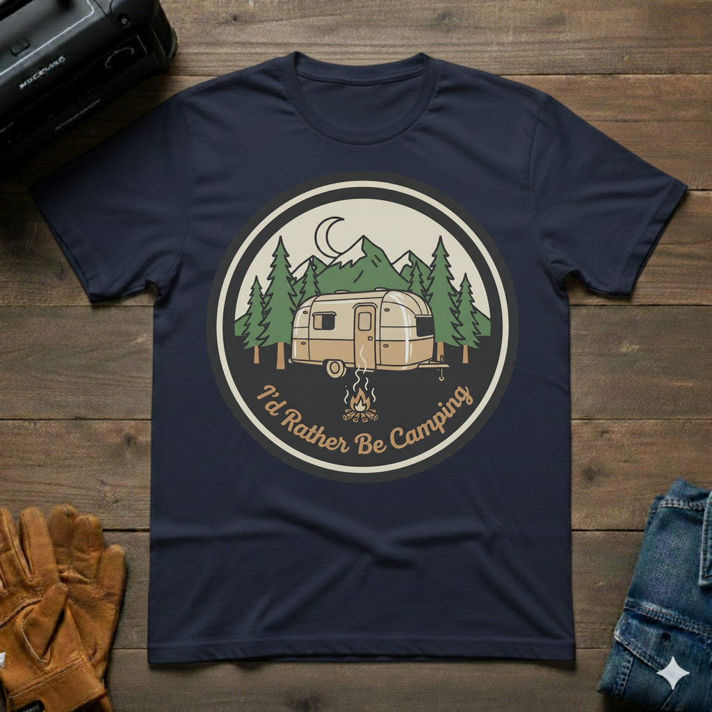 I'd rather be camping Trailer T-Shirt