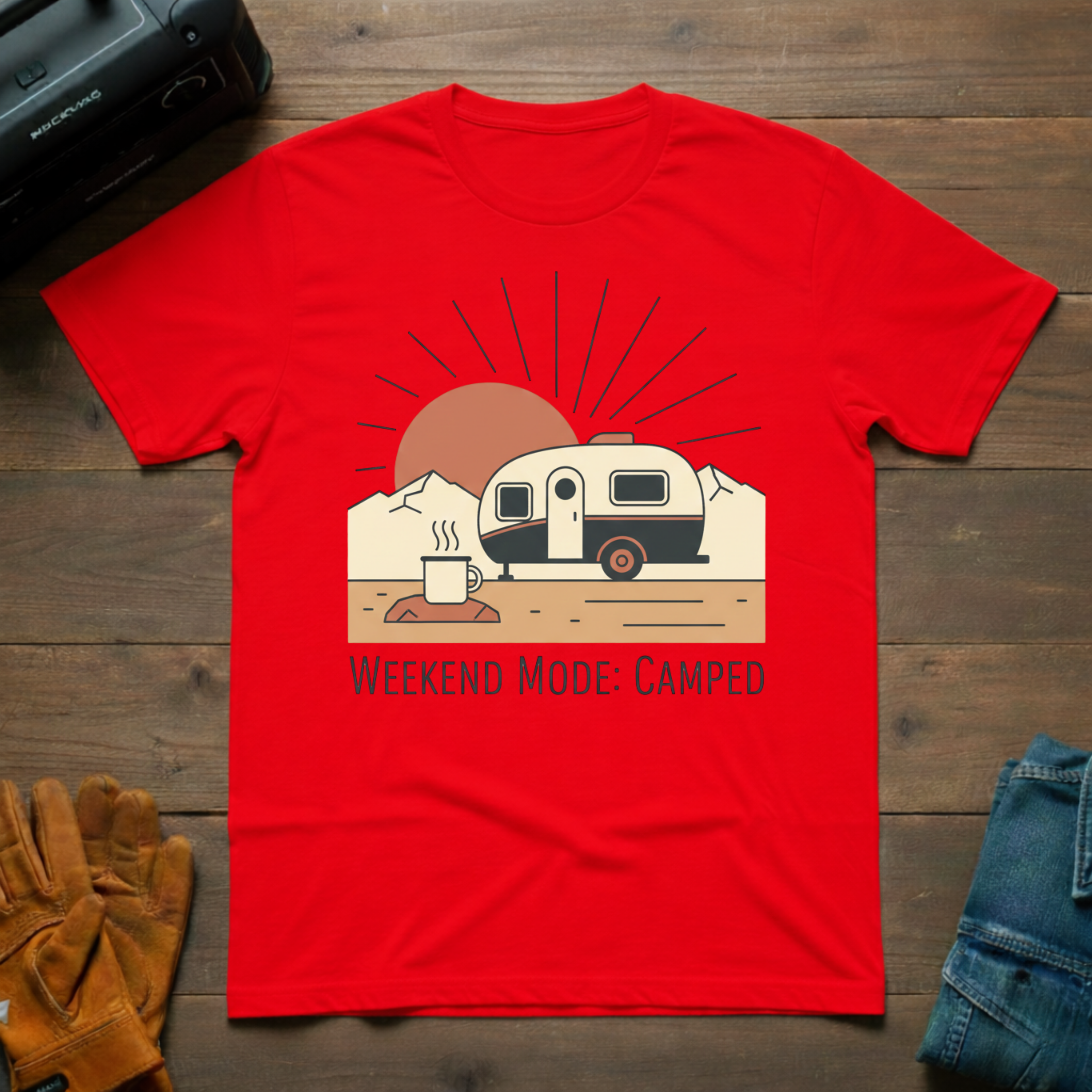Weekend Mode - Camped T-Shirt 129
