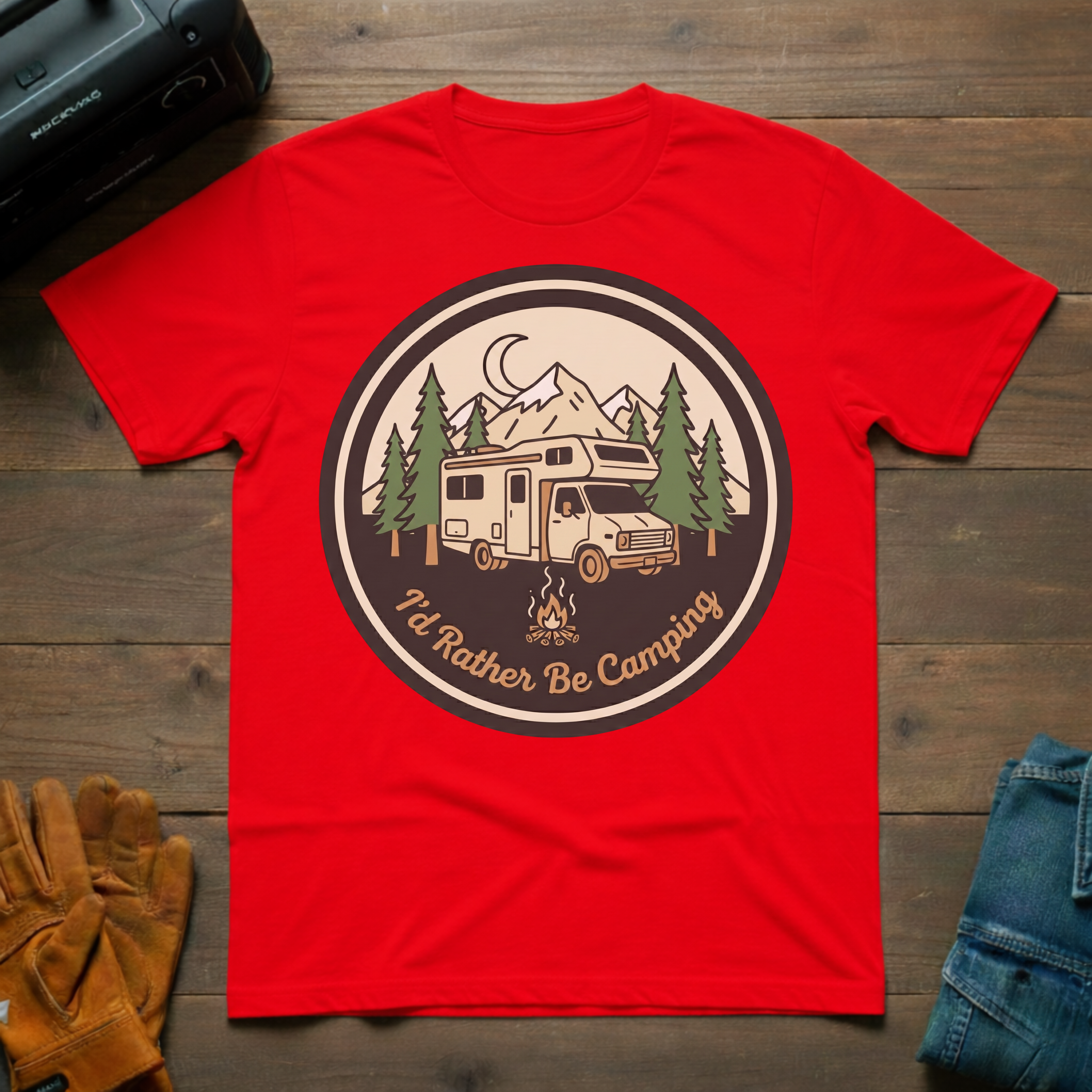 I'd rather be camping RV T-Shirt