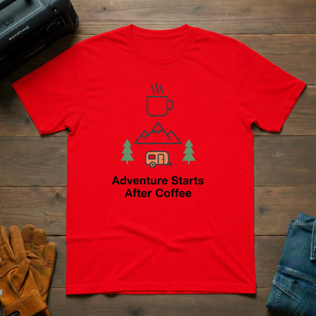 Adventure Starts After Coffee T-Shirt