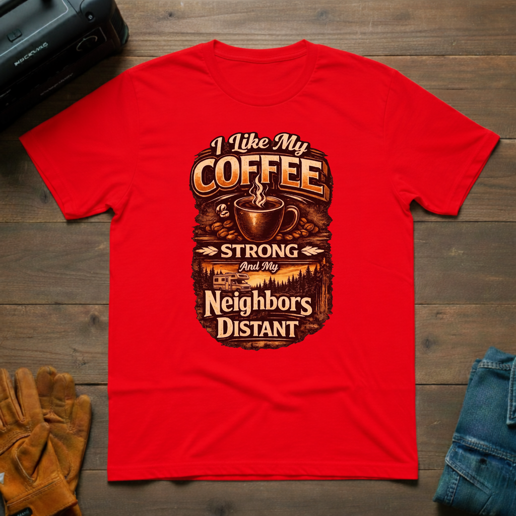 I Like My Coffee Strong RV Unisex T-Shirt