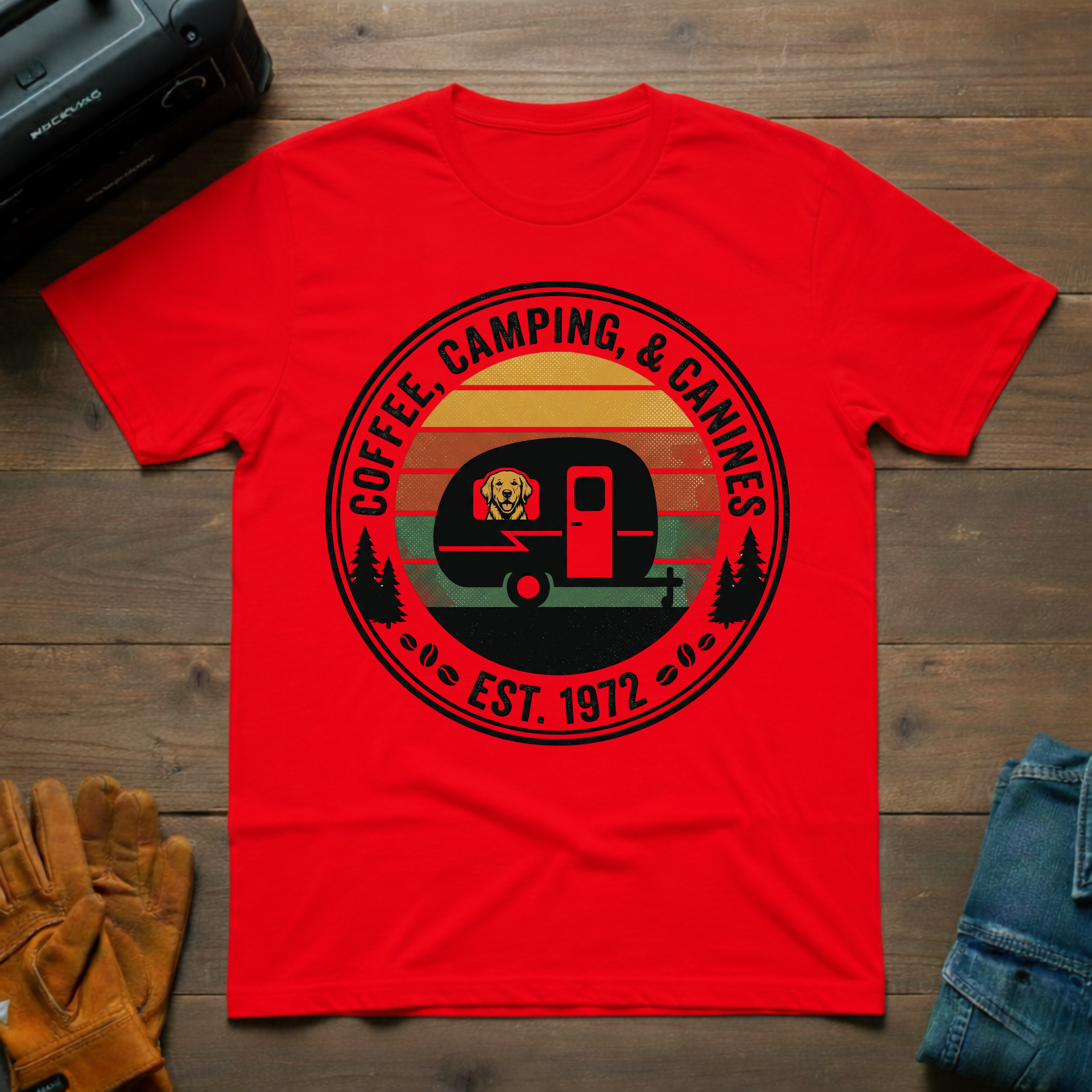 Coffee - Camping - Canines T-Shirt