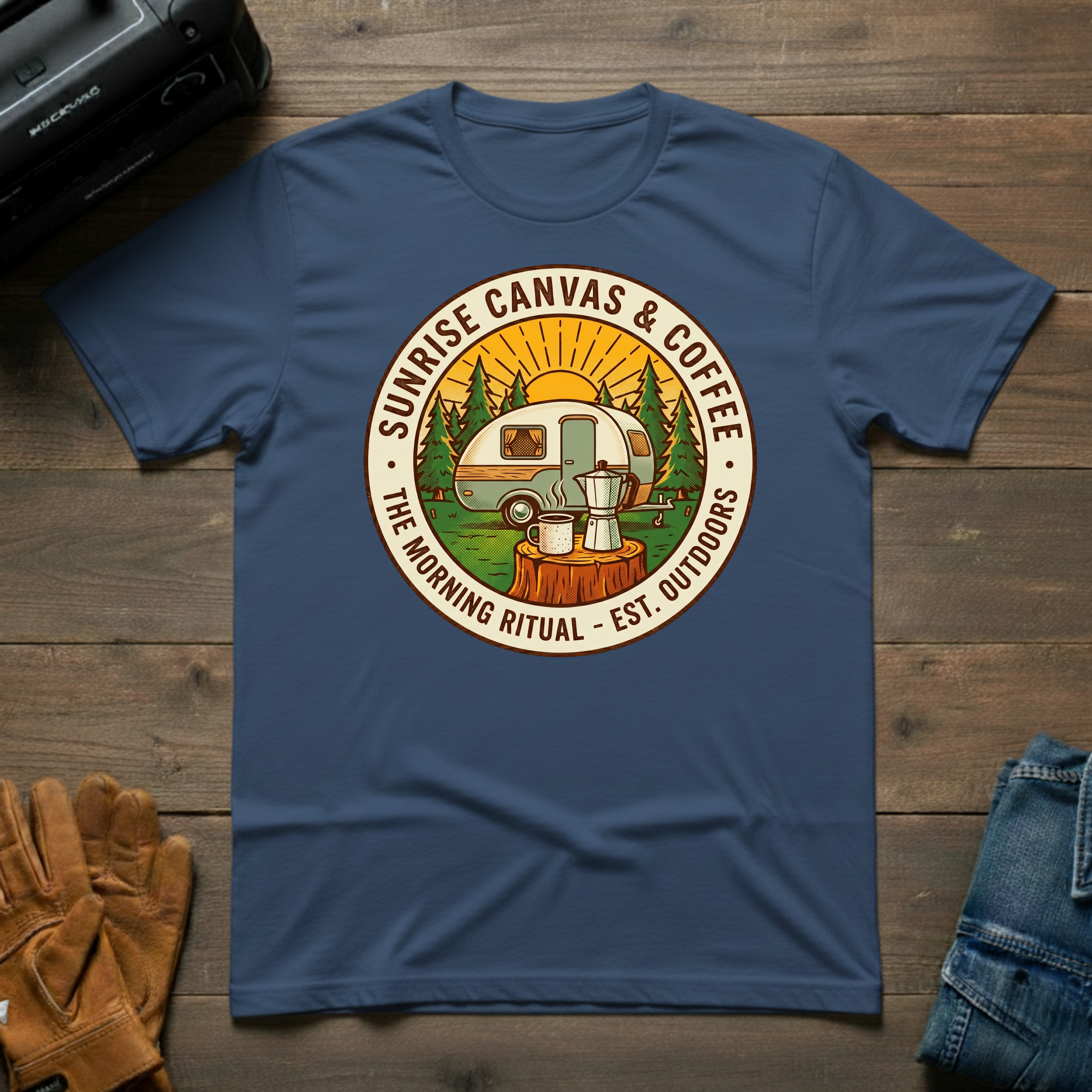 Sunrise Canvas & Coffee Trailer T-Shirt
