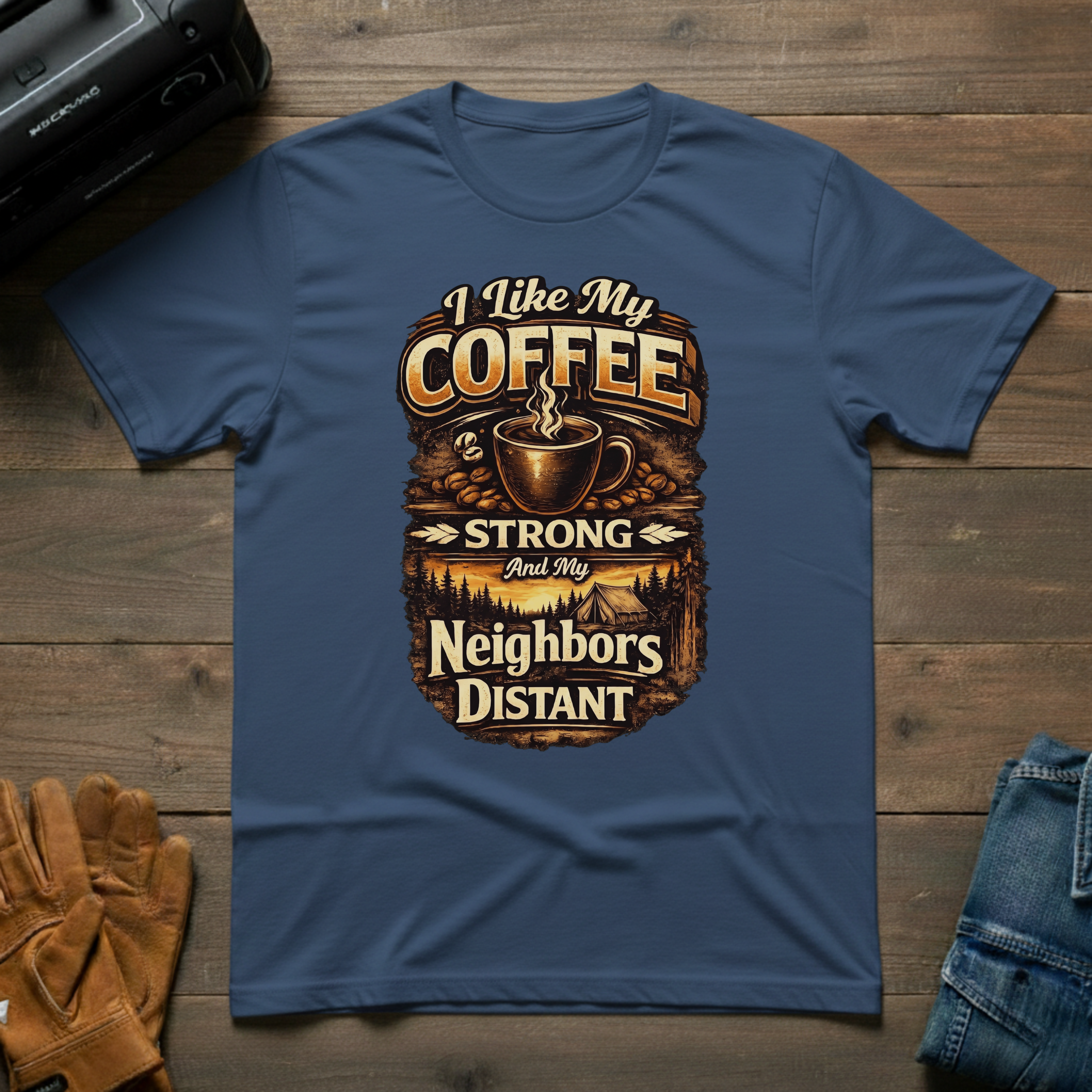 I Like My Coffee Strong Tent T-Shirt