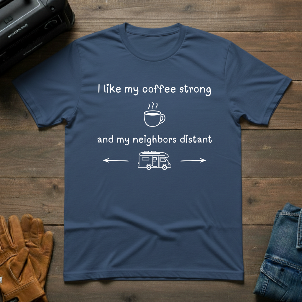 I Like My Coffee Strong RV T-Shirt