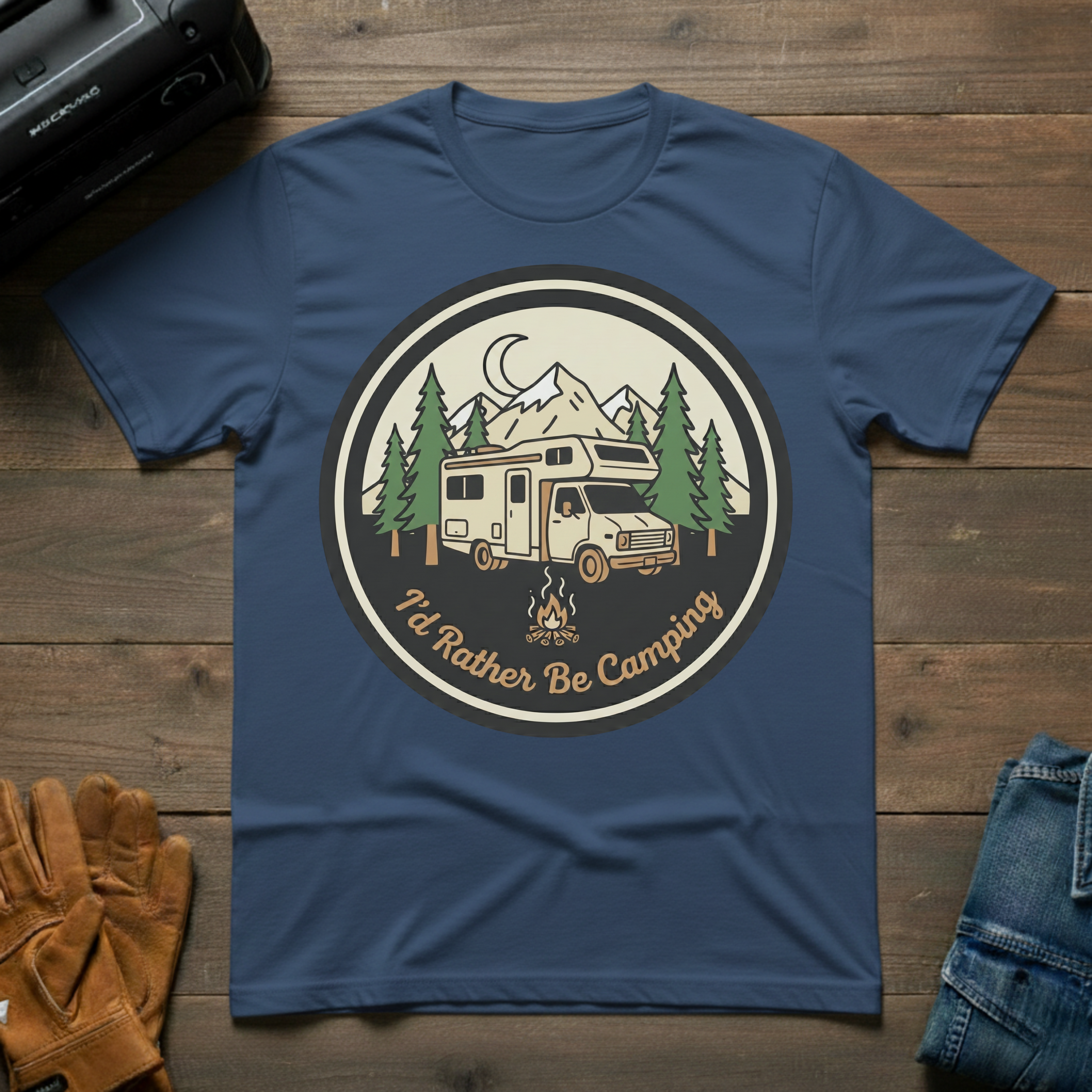 I'd rather be camping RV T-Shirt