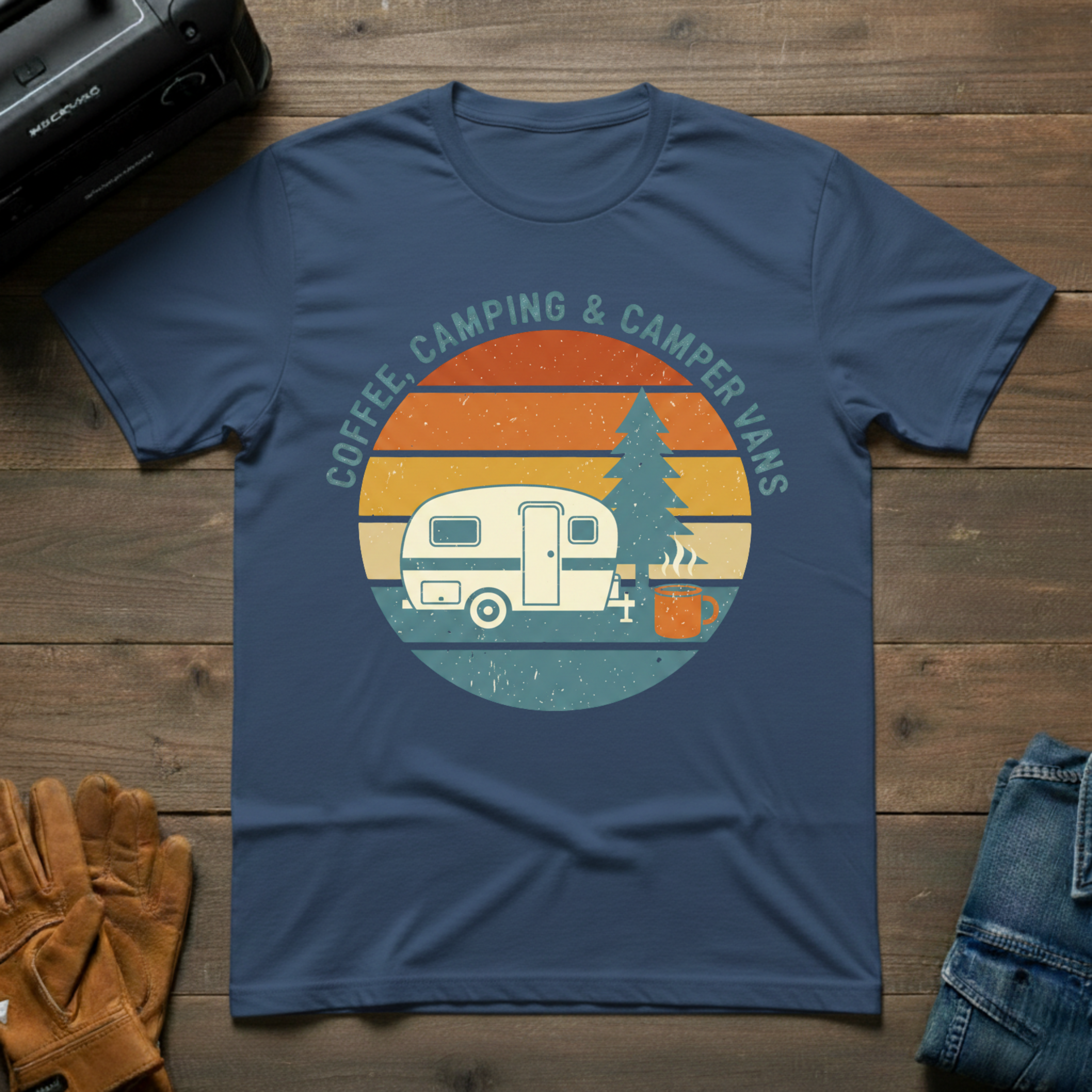 Coffee, Camping and Camper Vans T-Shirt