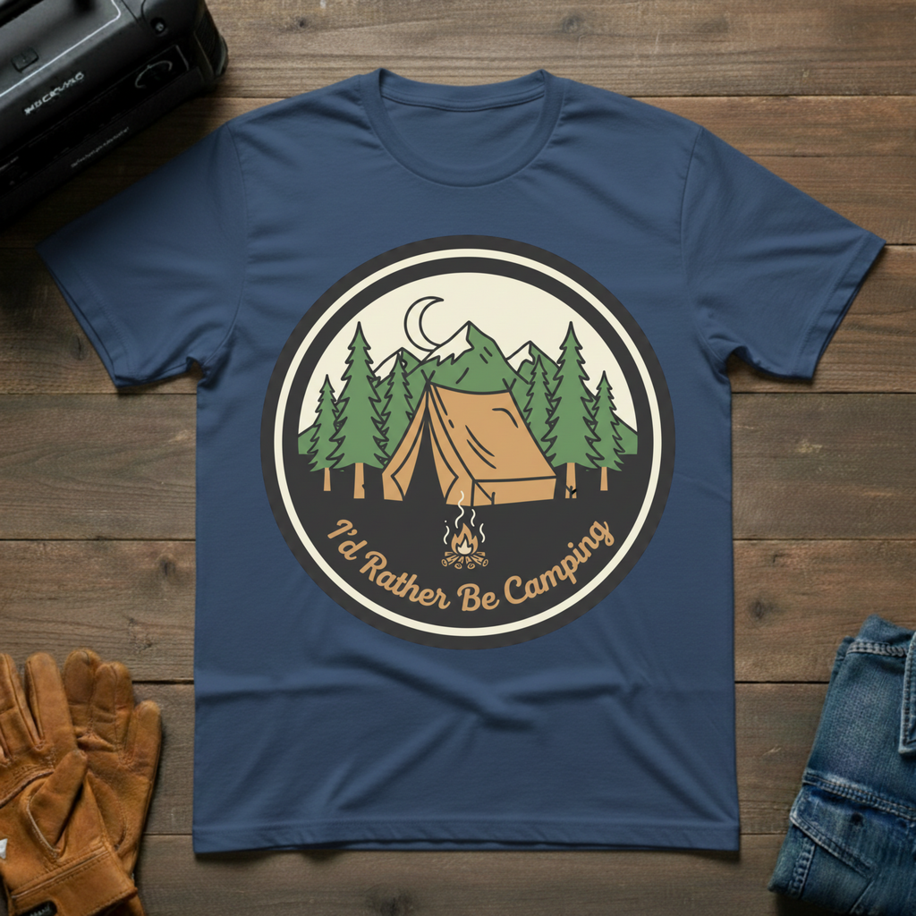 I'd rather be camping Tent T-Shirt