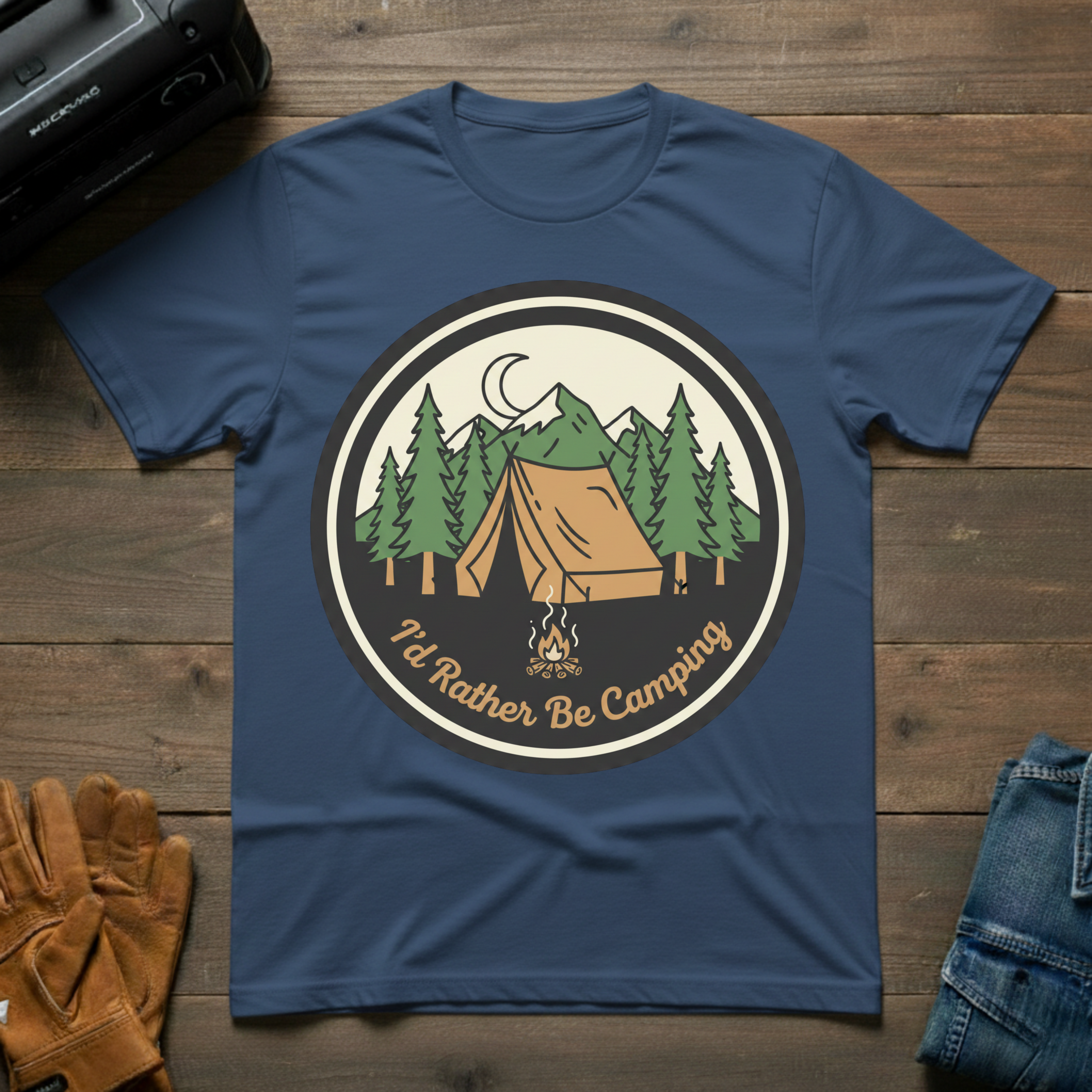 I'd rather be camping Tent T-Shirt