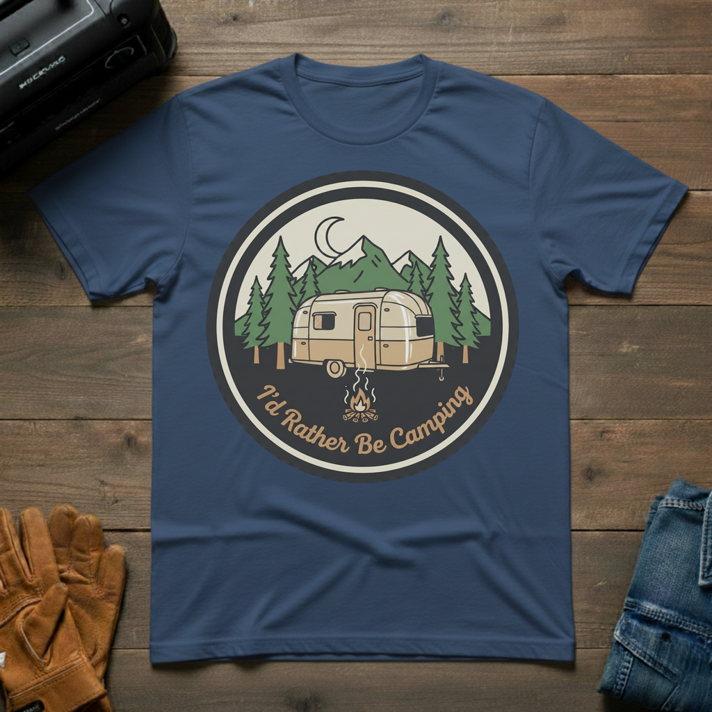 I'd rather be camping Trailer T-Shirt
