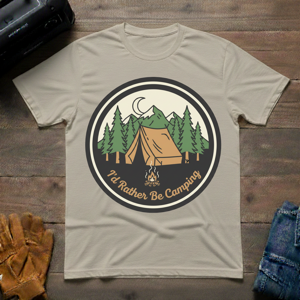 I'd rather be camping Tent T-Shirt
