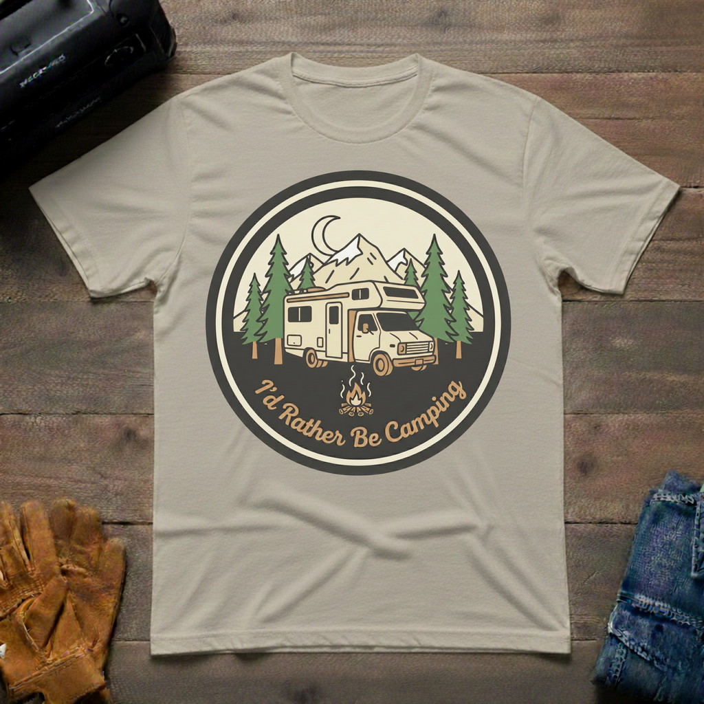I'd rather be camping RV T-Shirt