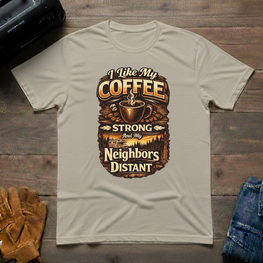 I Like My Coffee Strong RV Unisex T-Shirt