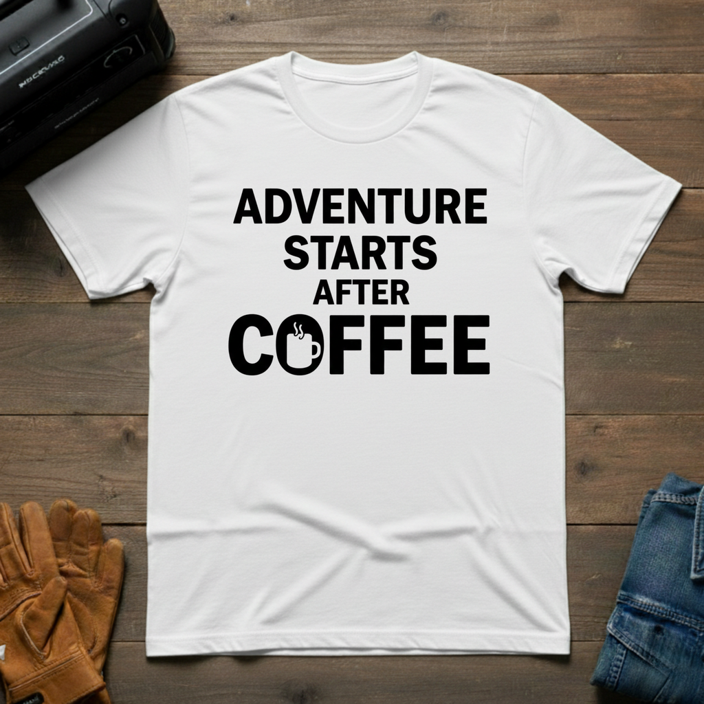 Adventure Starts After Coffee T-Shirt