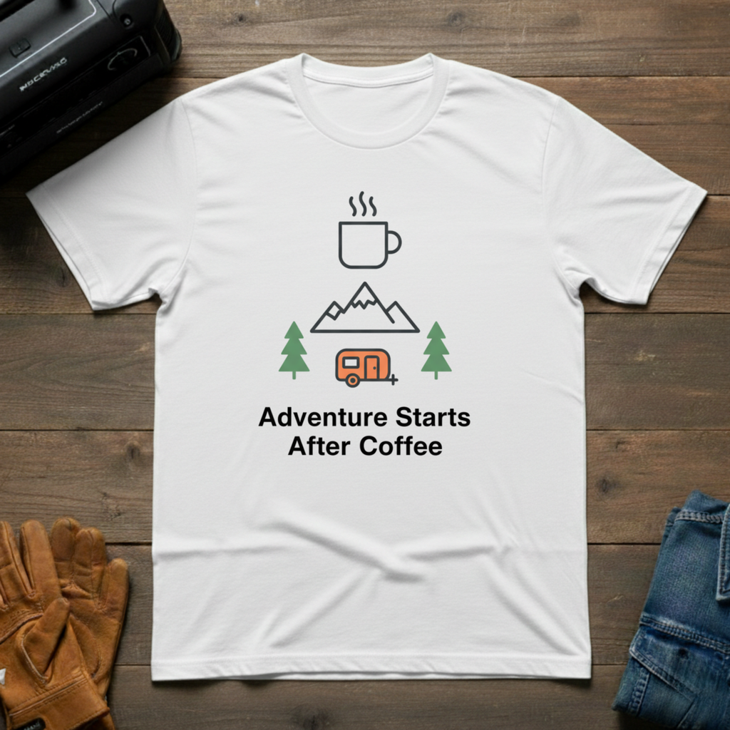 Adventure Starts After Coffee T-Shirt