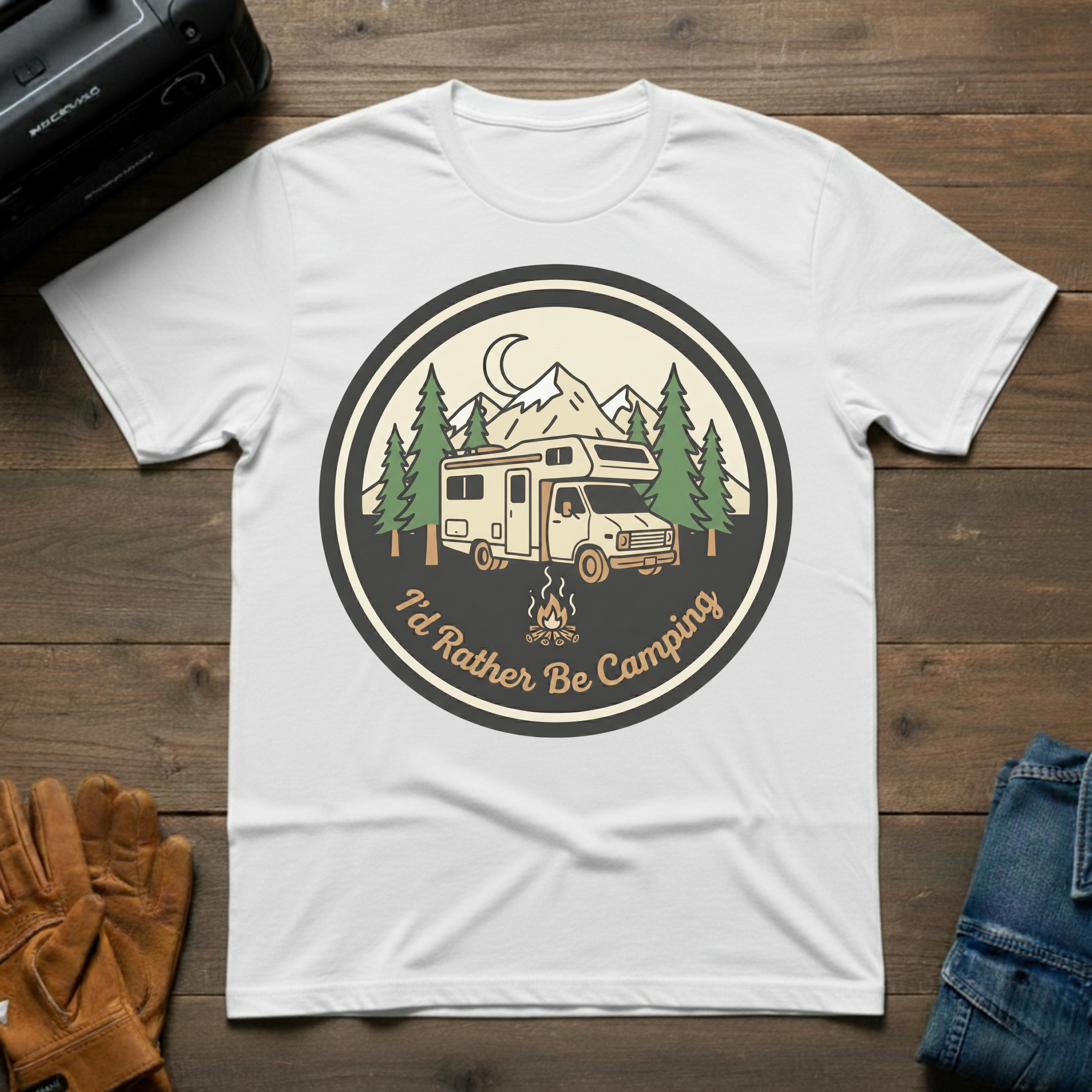 I'd rather be camping RV T-Shirt