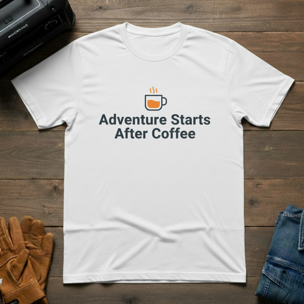 Adventure Starts After Coffee T-Shirt