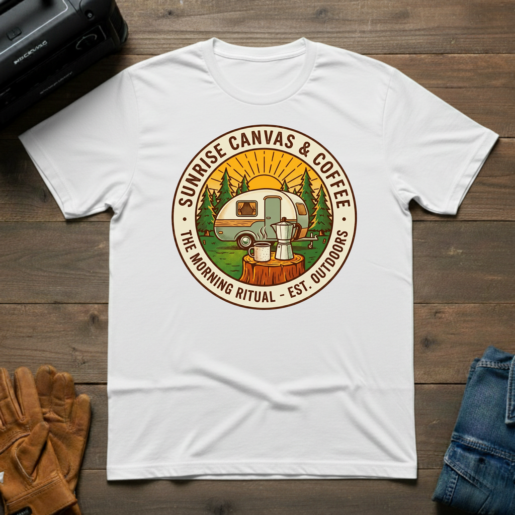Sunrise Canvas & Coffee Trailer T-Shirt
