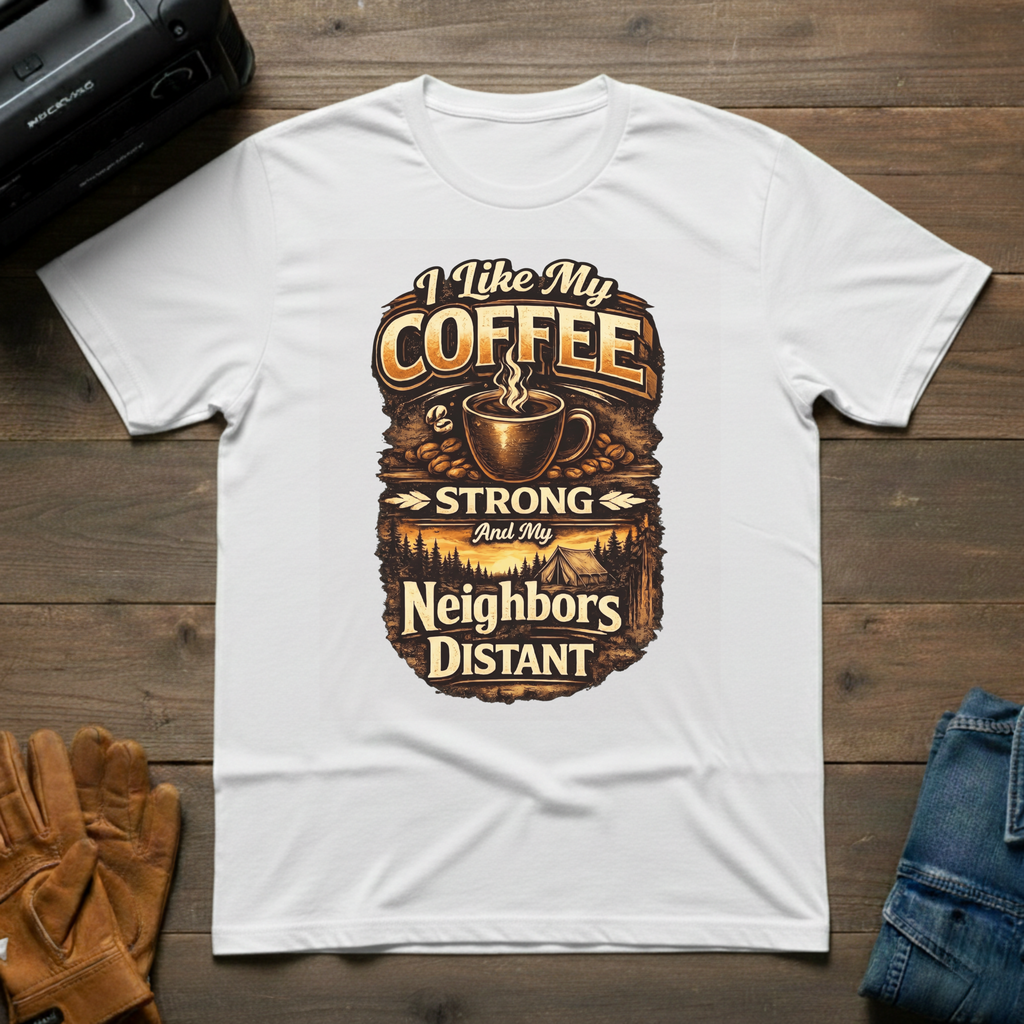 I Like My Coffee Strong Tent T-Shirt