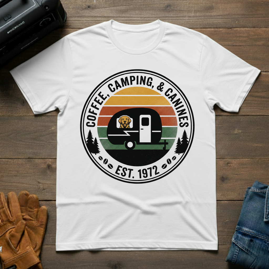 Coffee - Camping - Canines T-Shirt