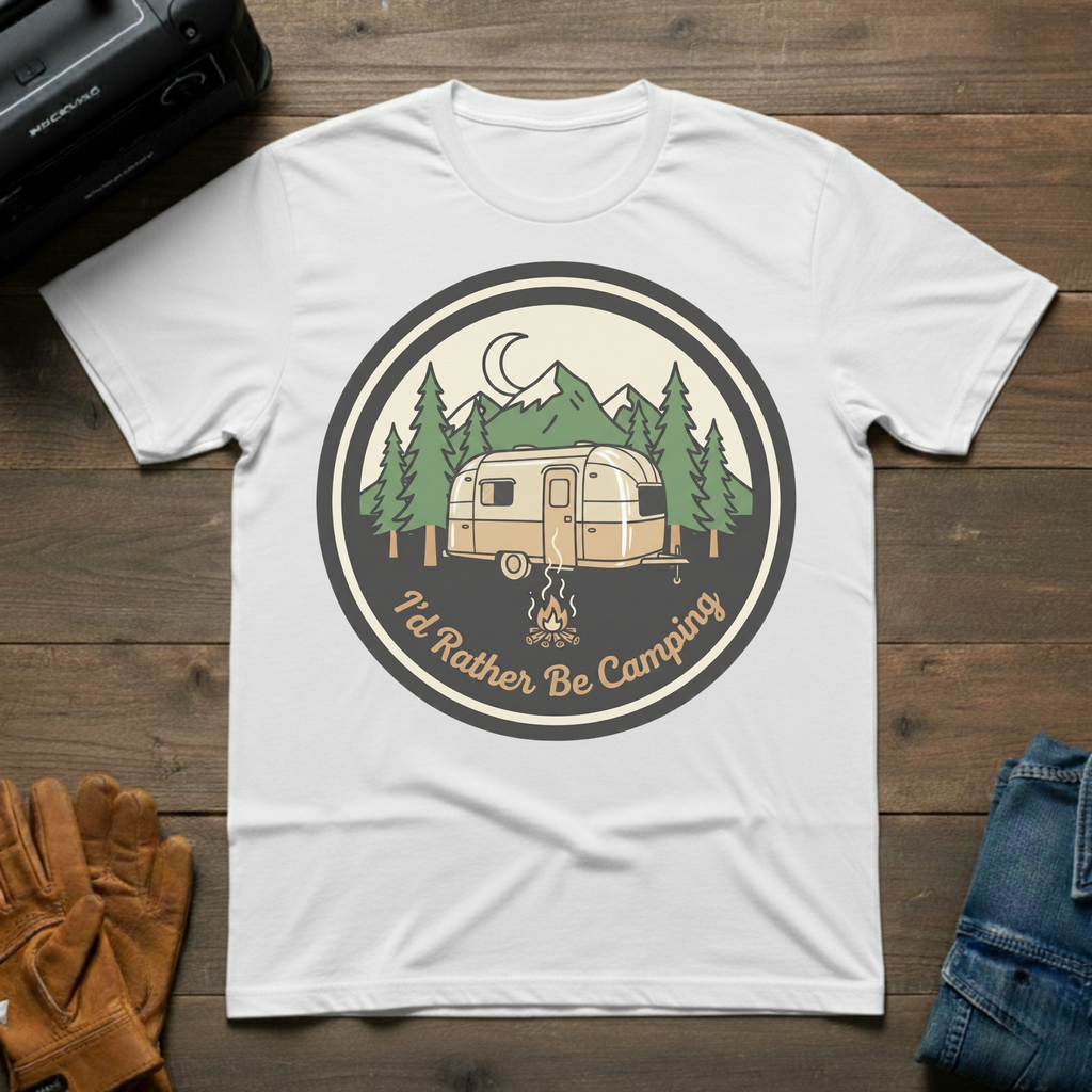 I'd rather be camping Trailer T-Shirt