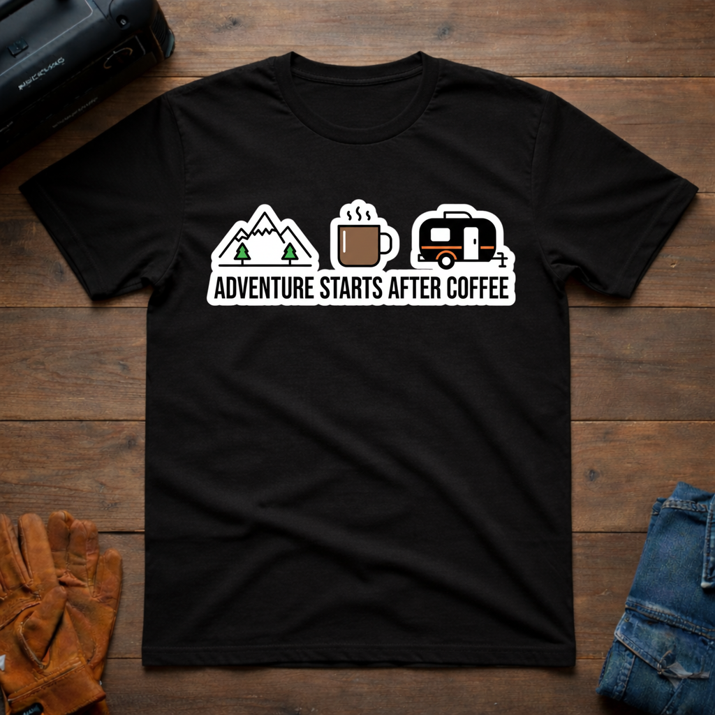Adventure Starts After Coffee T-Shirt