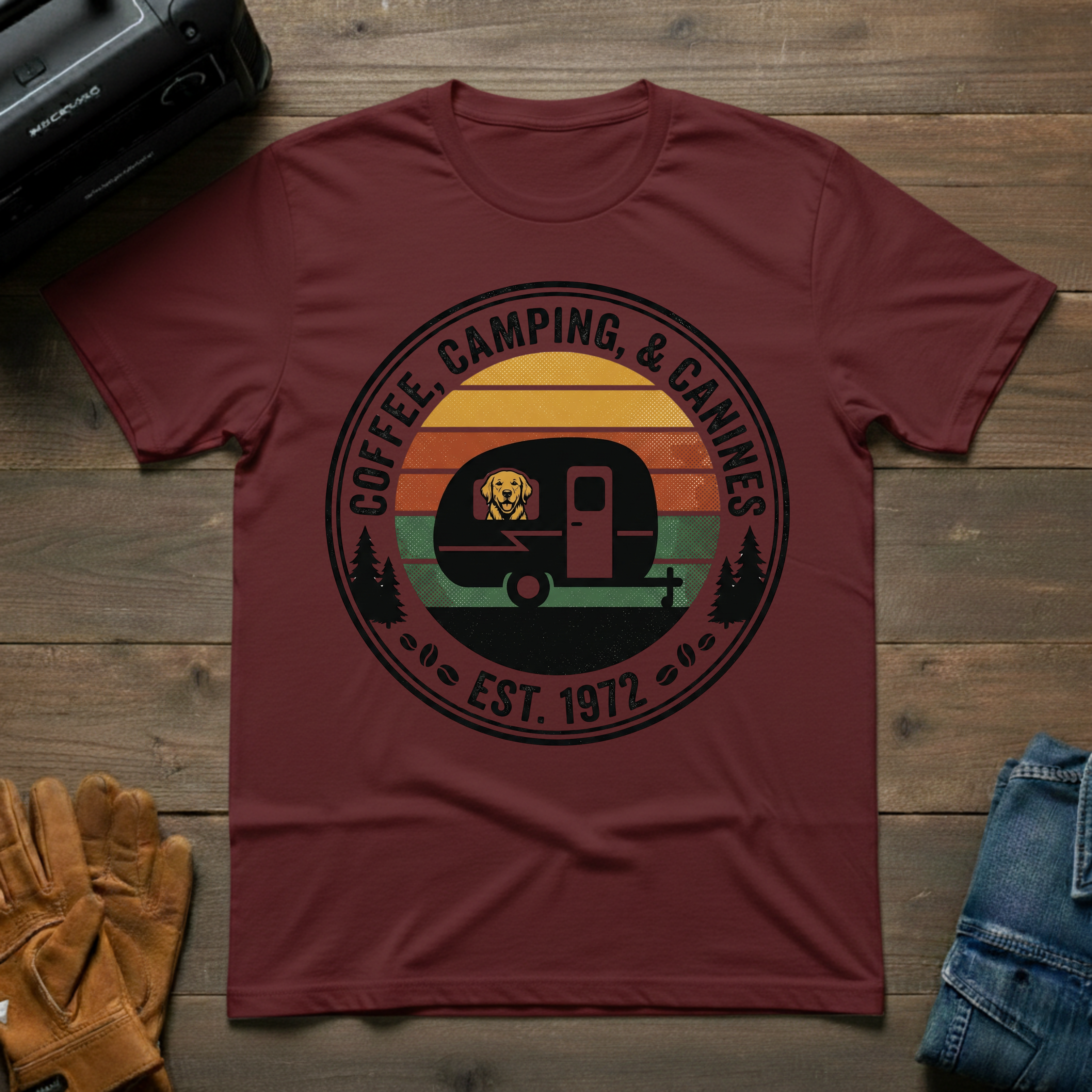 Coffee - Camping - Canines T-Shirt