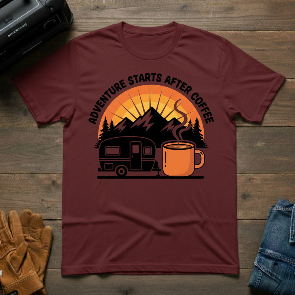 Adventure Starts After Coffee T-Shirt