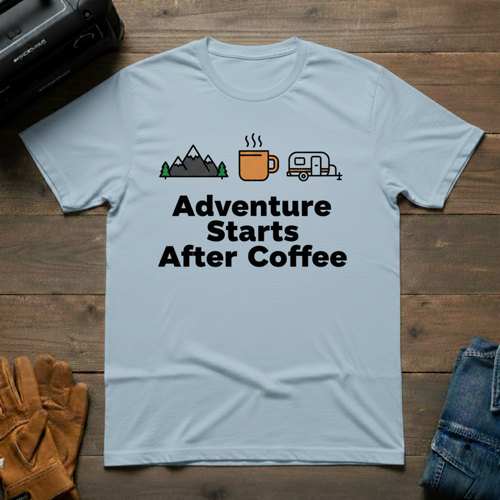 Adventure Starts After Coffee T-Shirt