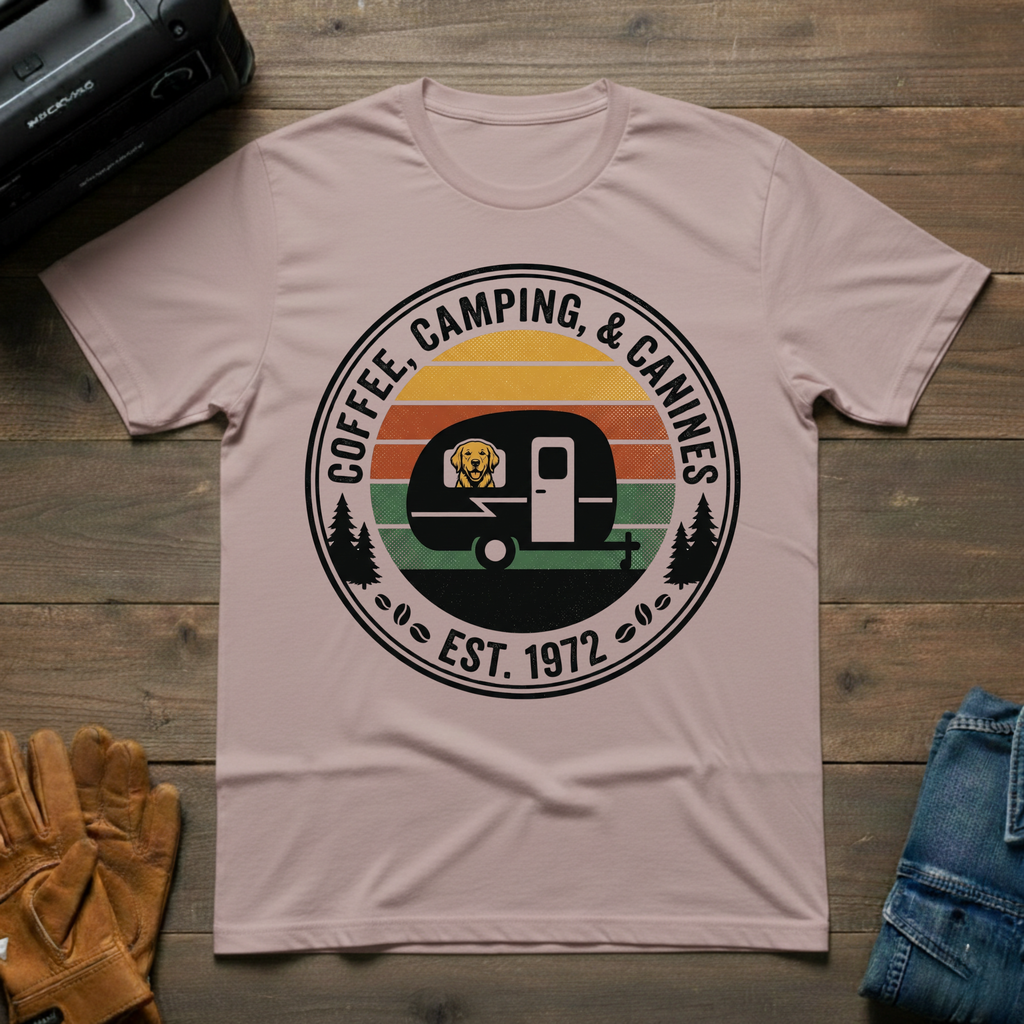 Coffee - Camping - Canines T-Shirt
