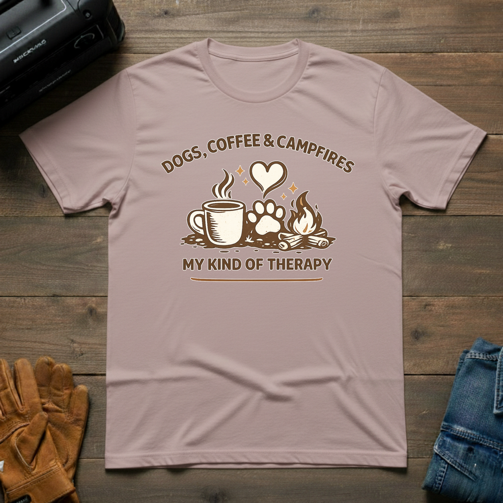 Dogs, Coffee & Campfires T-Shirt