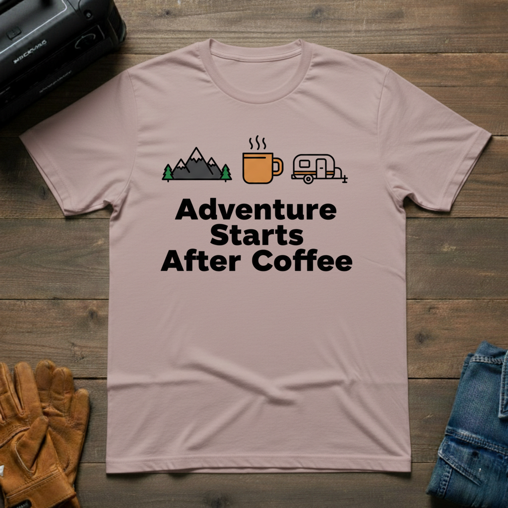 Adventure Starts After Coffee T-Shirt